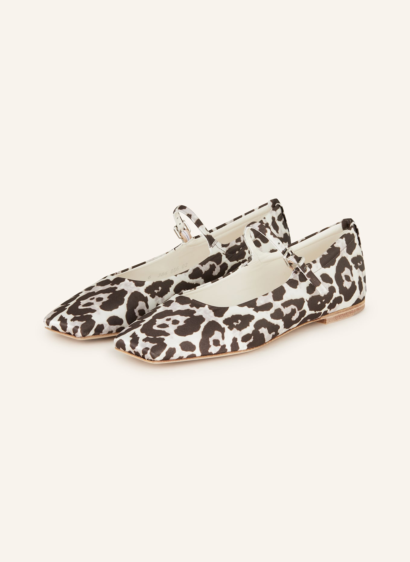 KENNEL & SCHMENGER Mary Jane ballet flats LEILA: BROWN / WHITE / SILVER