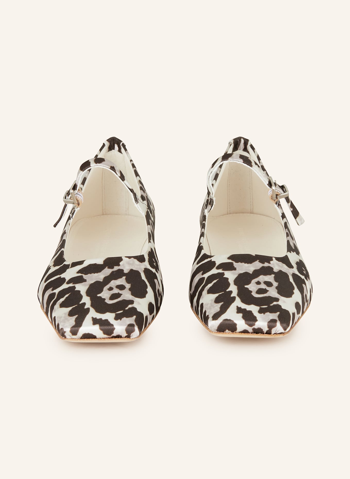 KENNEL & SCHMENGER Mary Jane ballet flats LEILA: BROWN / WHITE / SILVER