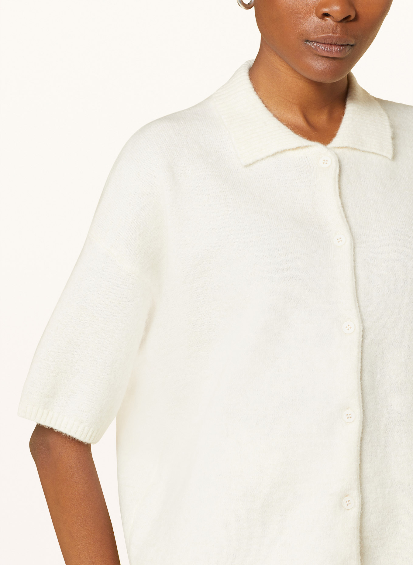 OH APRIL Kardigan VINA z dodatkiem alpaki: KREMOWY