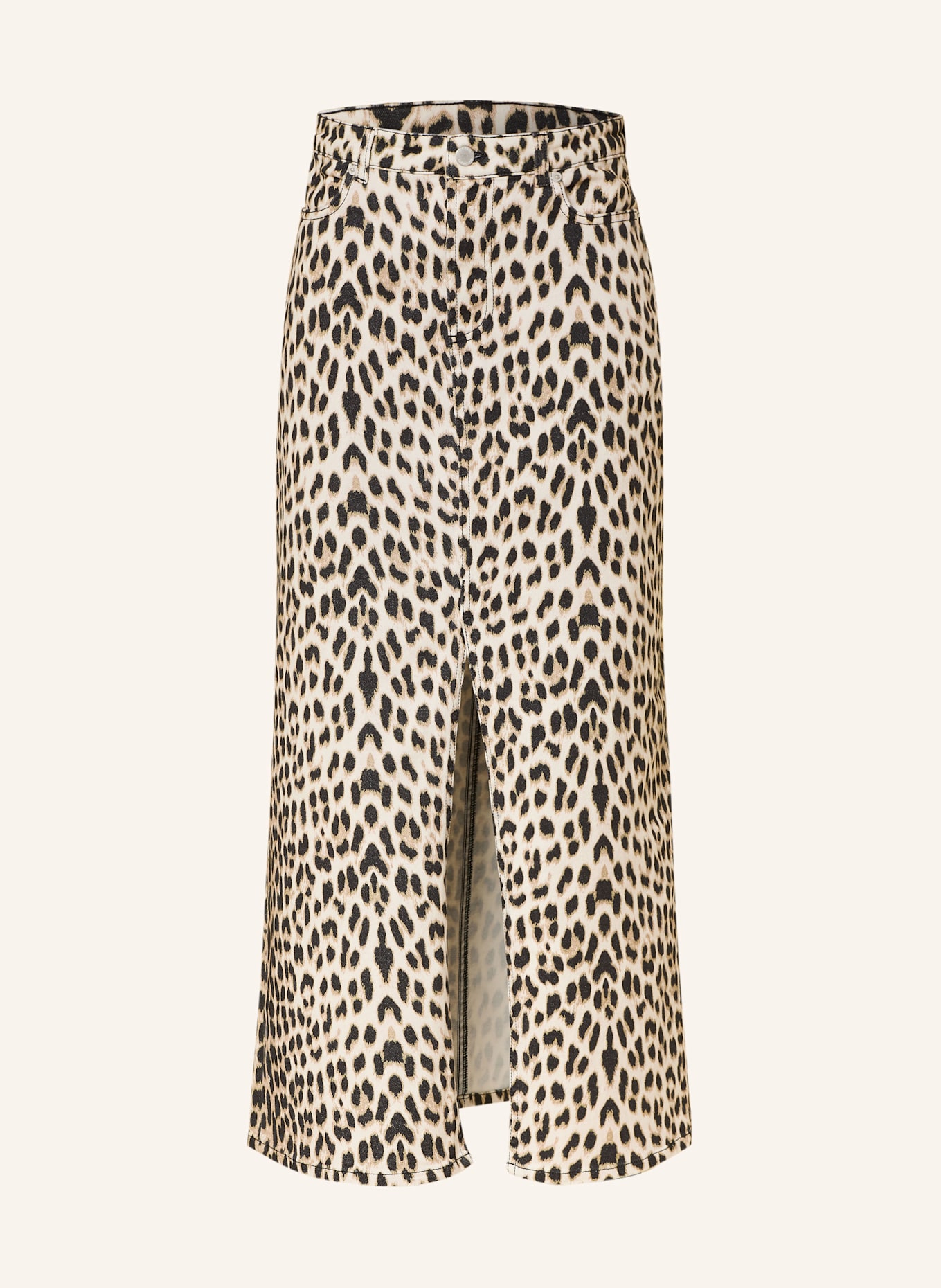 OH APRIL KAIA denim skirt: CREAM / BLACK