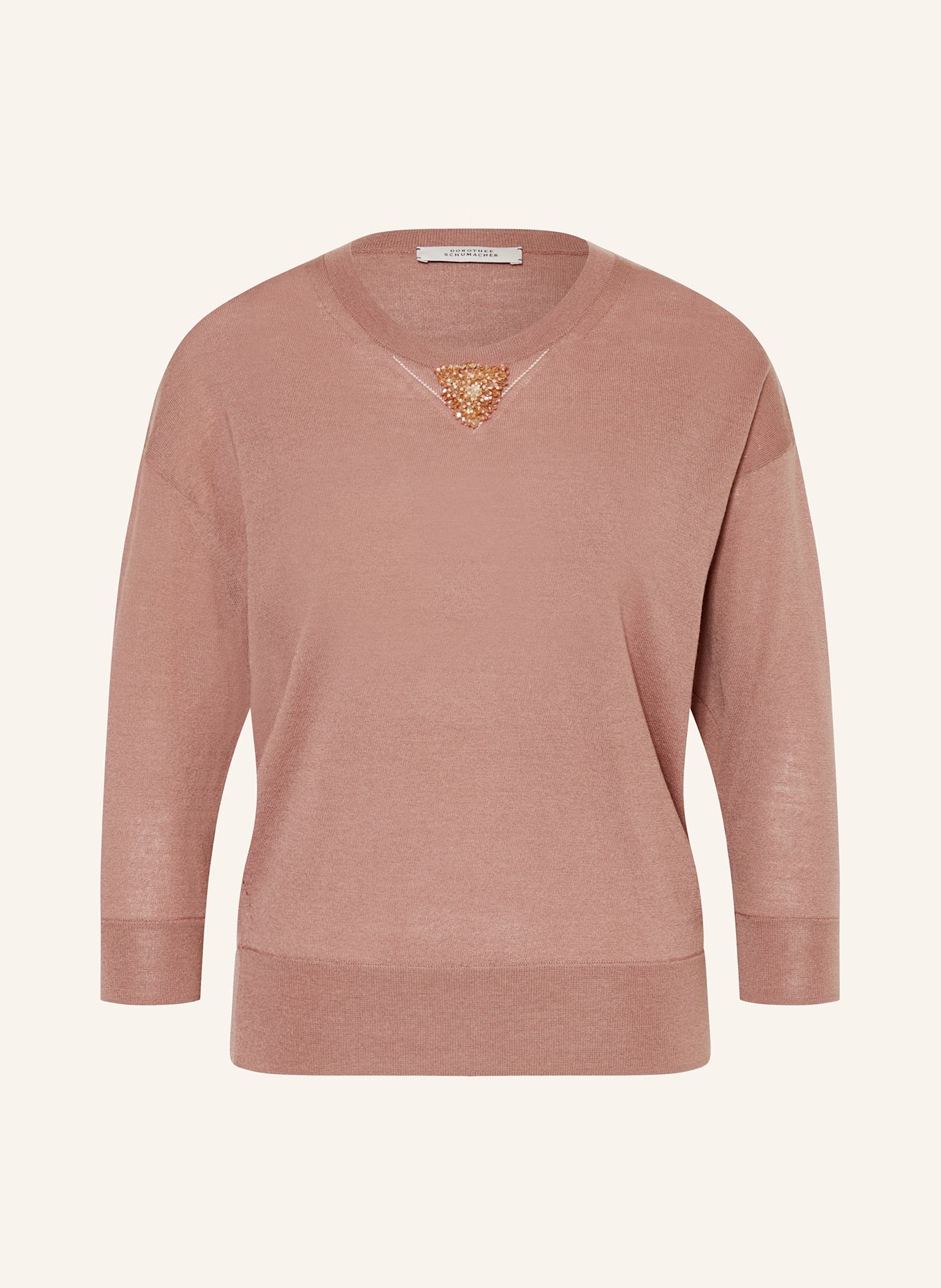 DOROTHEE SCHUMACHER Pullover REFINED ESSENTIALS mit Schmuckperlen: ALTROSA