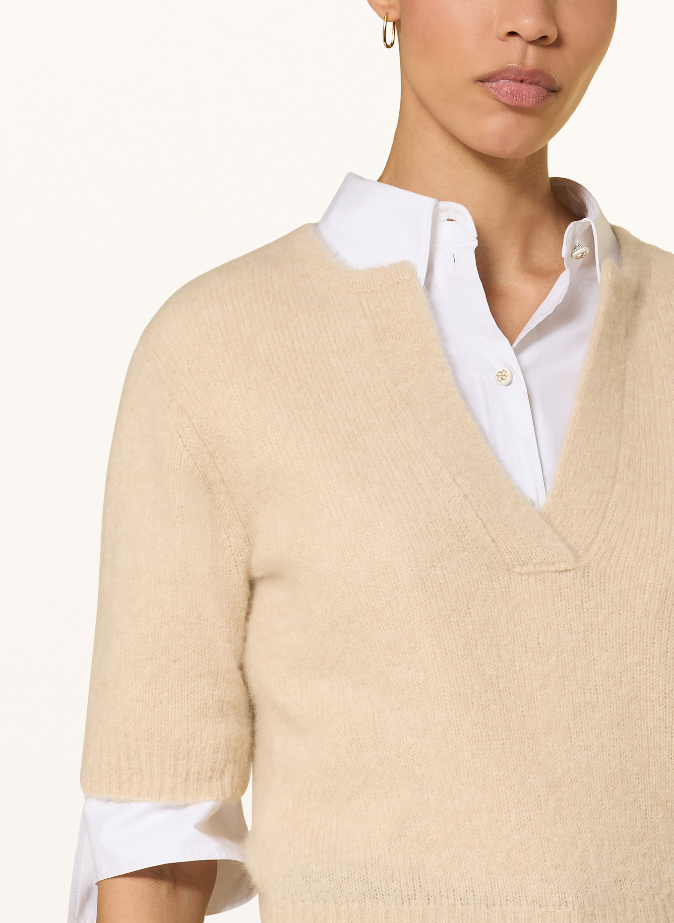 DOROTHEE SCHUMACHER Strickshirt LUXURY LOVE aus Cashmere: CAMEL