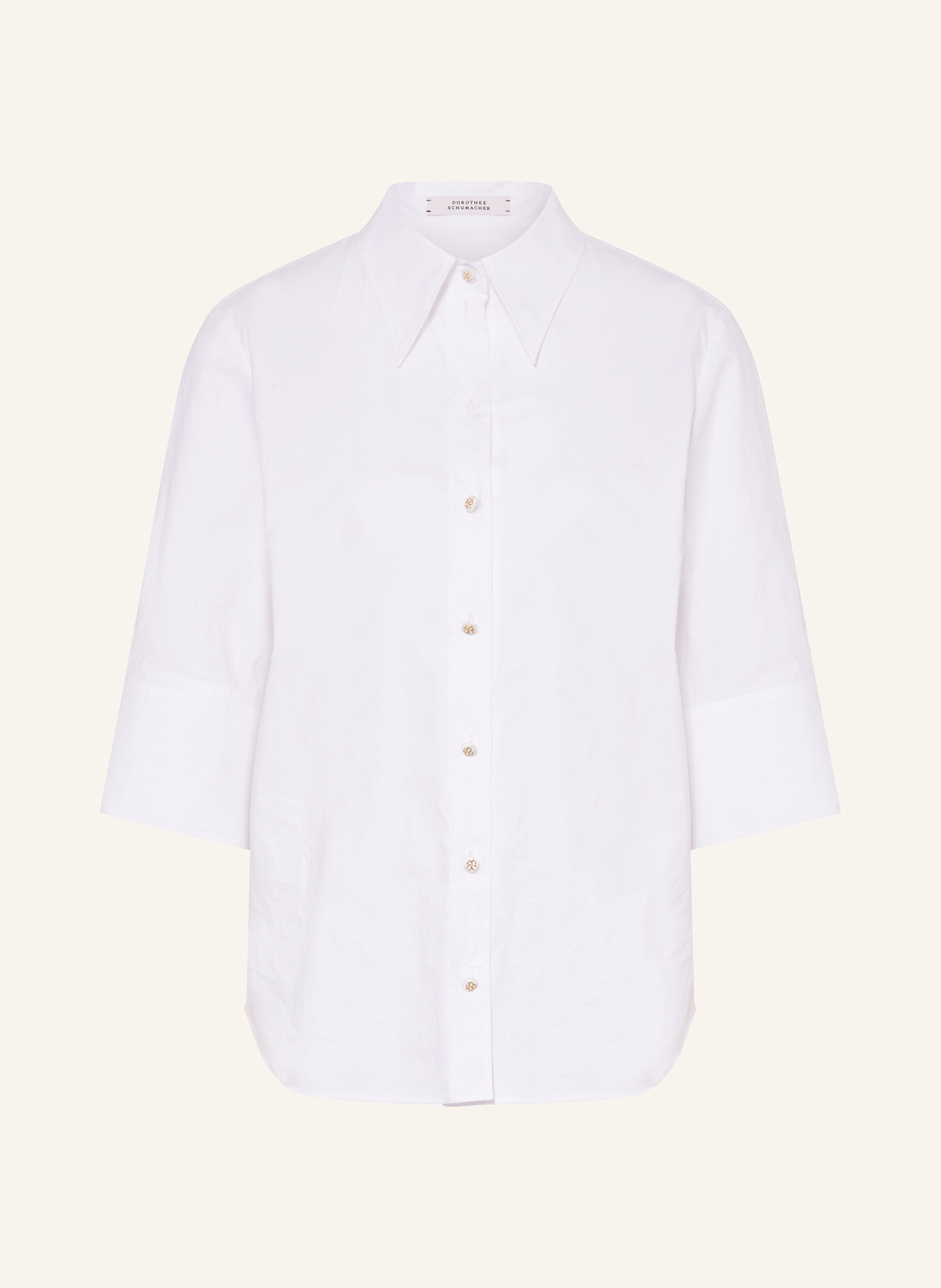 DOROTHEE SCHUMACHER Hemdbluse PURE POWER mit 3/4-Arm: WEISS