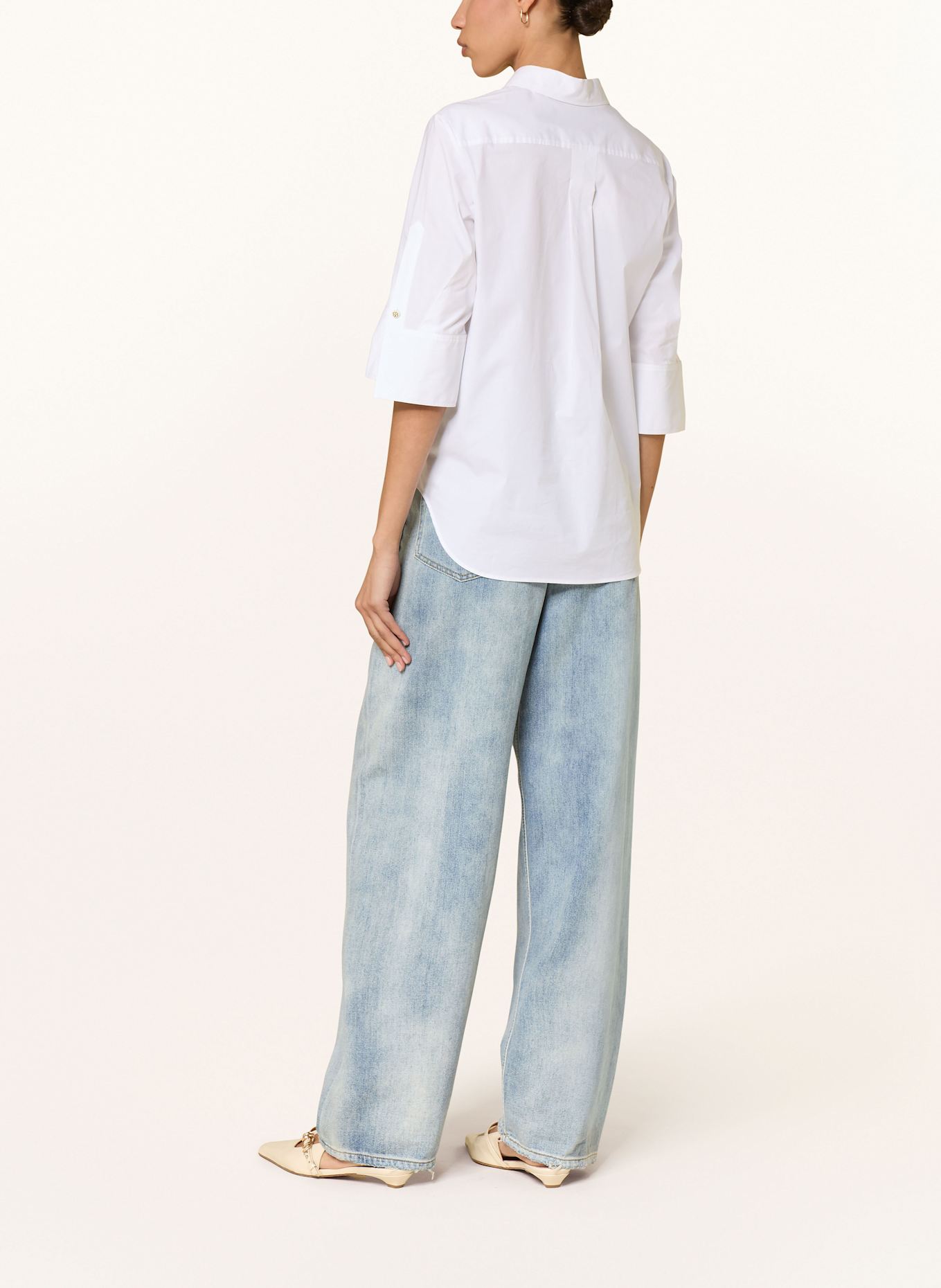 DOROTHEE SCHUMACHER Hemdbluse PURE POWER mit 3/4-Arm: WEISS