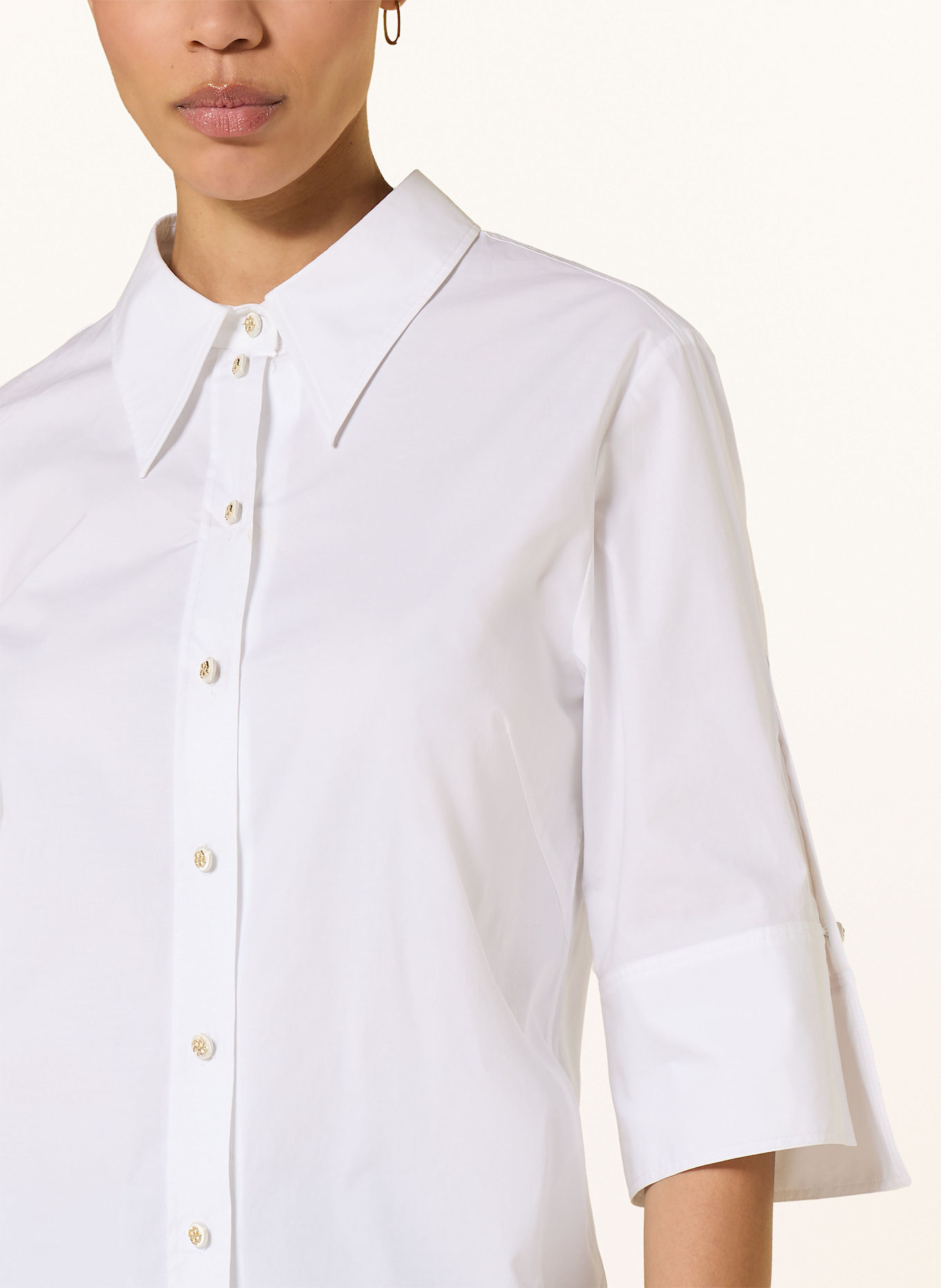 DOROTHEE SCHUMACHER Hemdbluse PURE POWER mit 3/4-Arm: WEISS