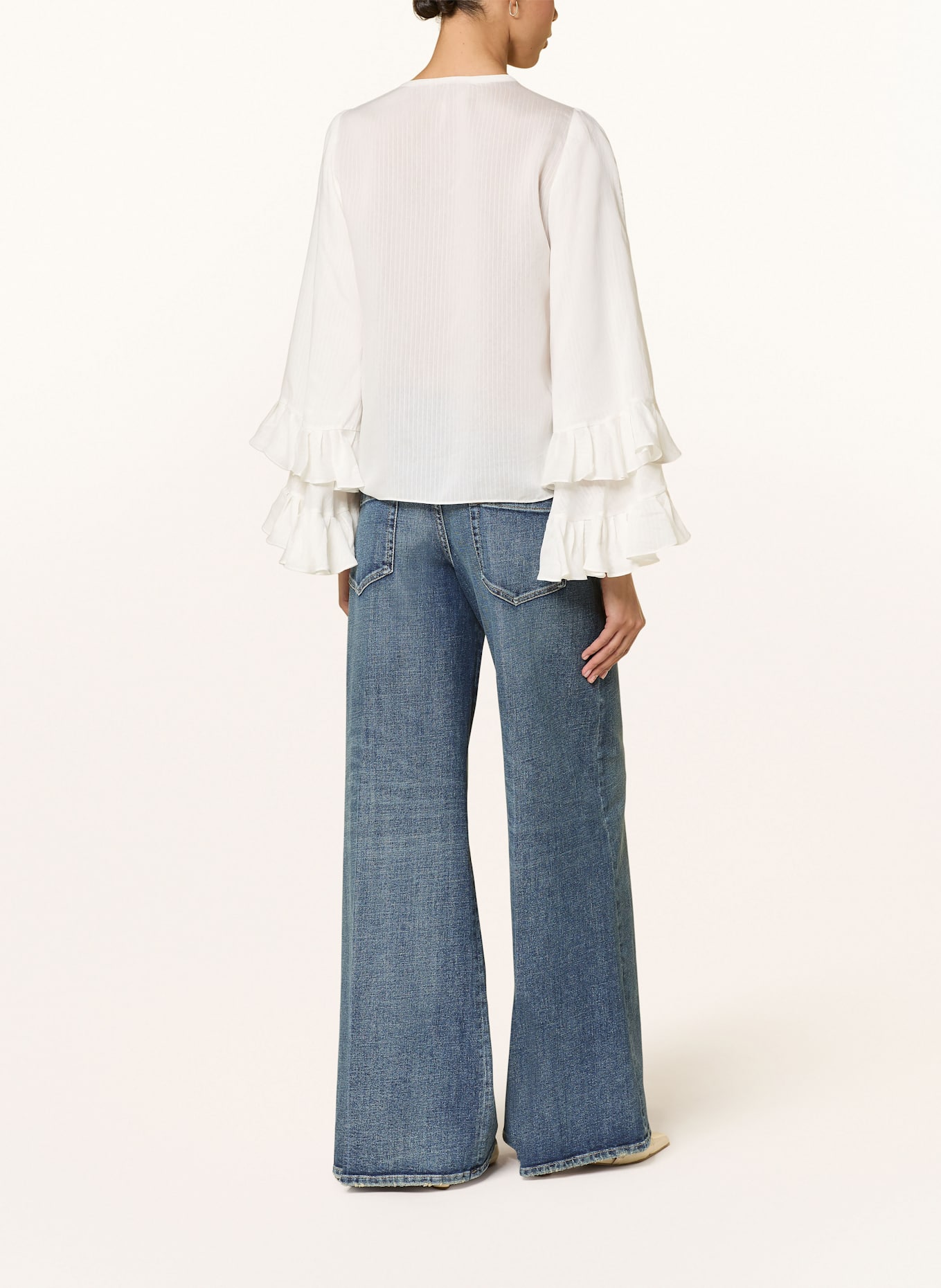 DOROTHEE SCHUMACHER Bluse mit Rüschen: WEISS