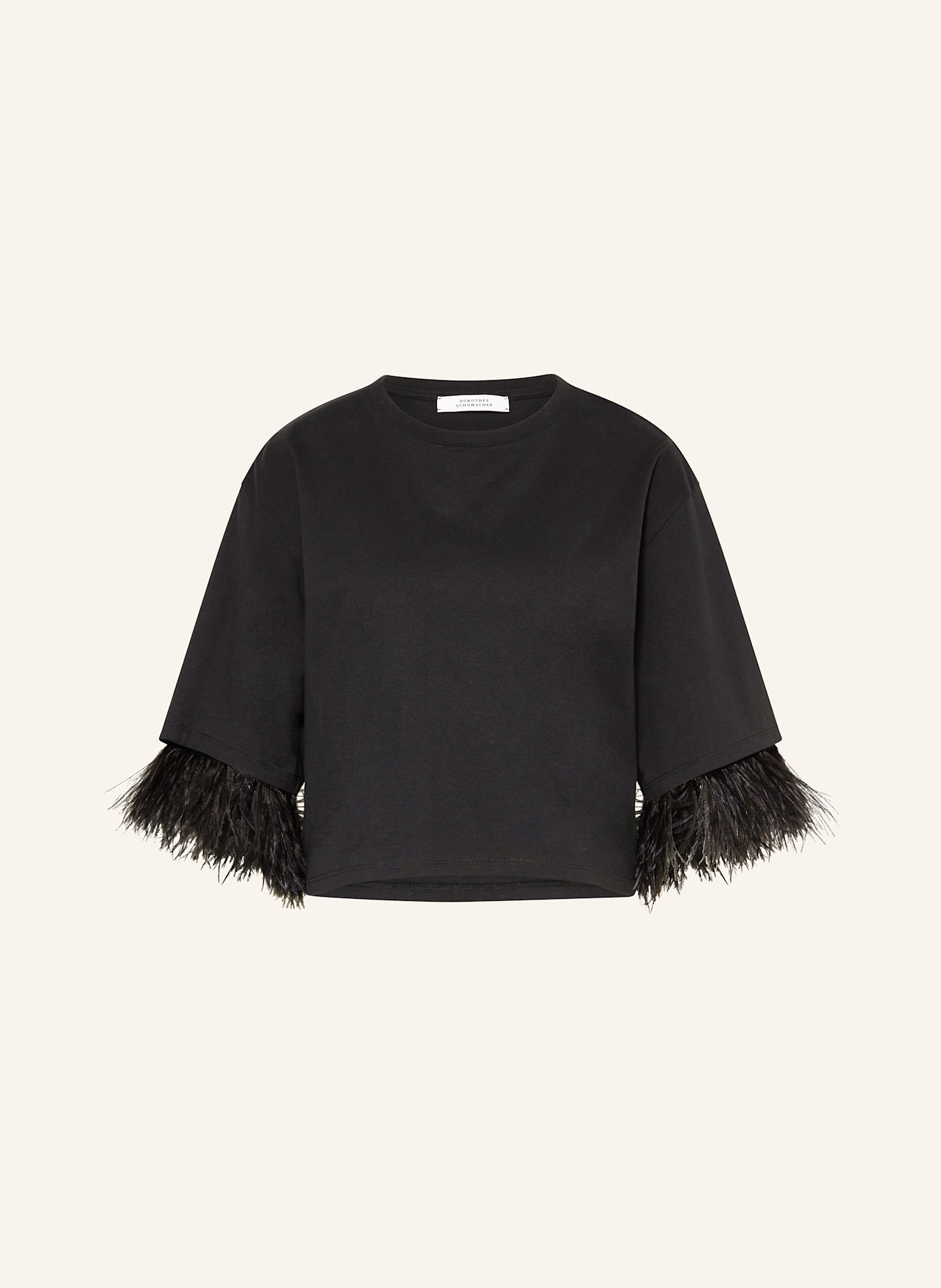 DOROTHEE SCHUMACHER Shirt FEMININE FAVORITES mit 3/4-Arm: SCHWARZ
