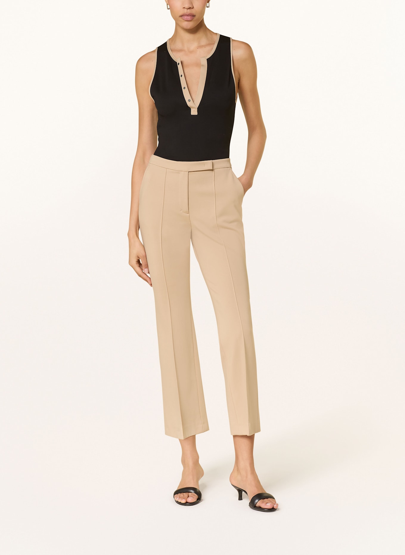 DOROTHEE SCHUMACHER Jerseytop EMOTIONAL ESSENCE: SCHWARZ/ CAMEL