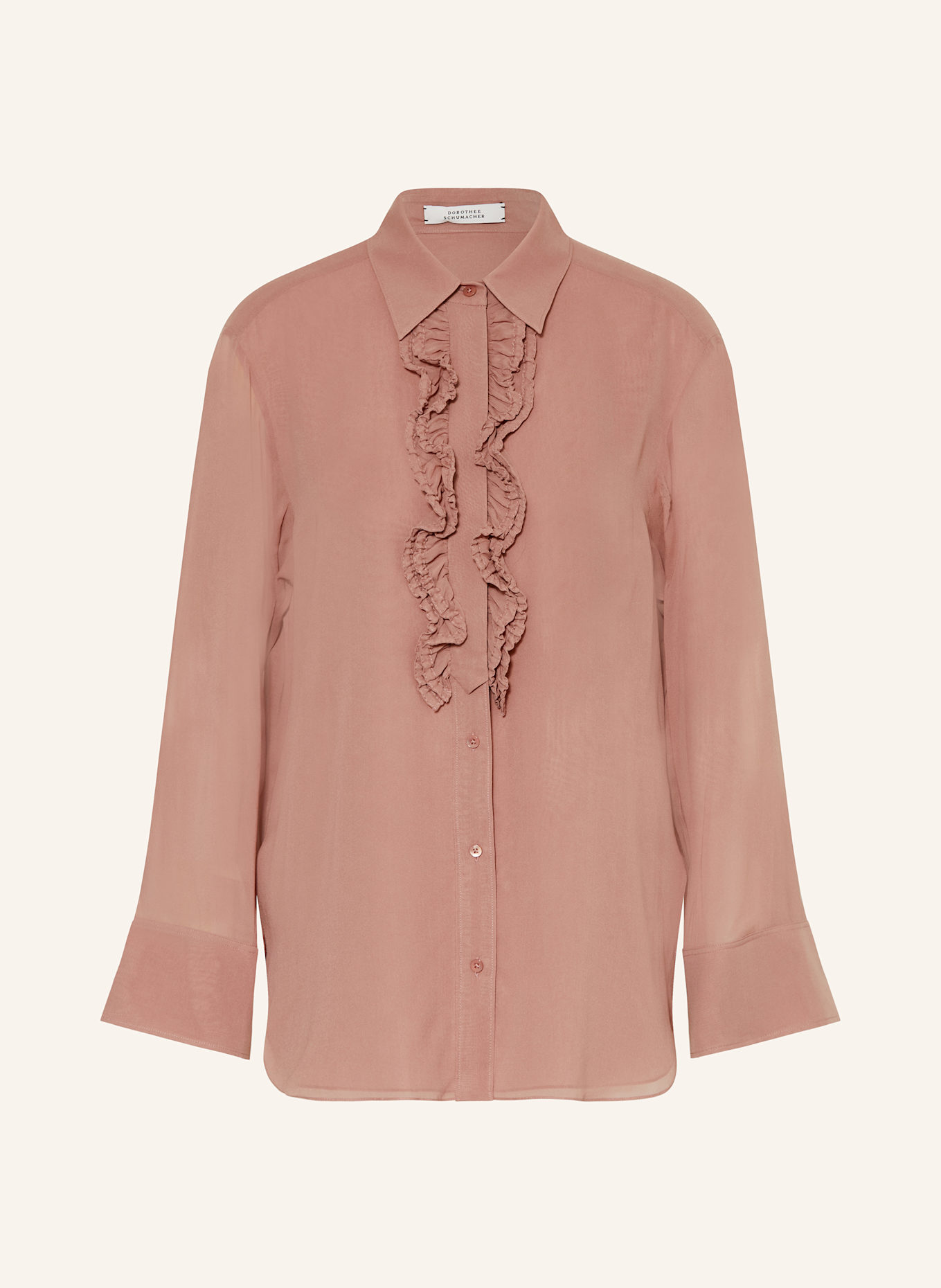 DOROTHEE SCHUMACHER Seidenbluse SHEER DREAMS mit Rüschen: ALTROSA