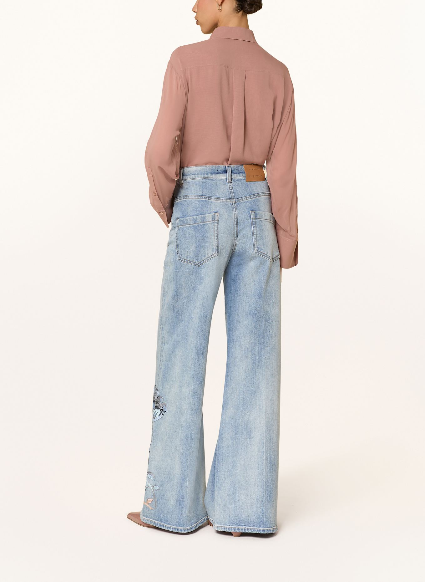 DOROTHEE SCHUMACHER Seidenbluse SHEER DREAMS mit Rüschen: ALTROSA