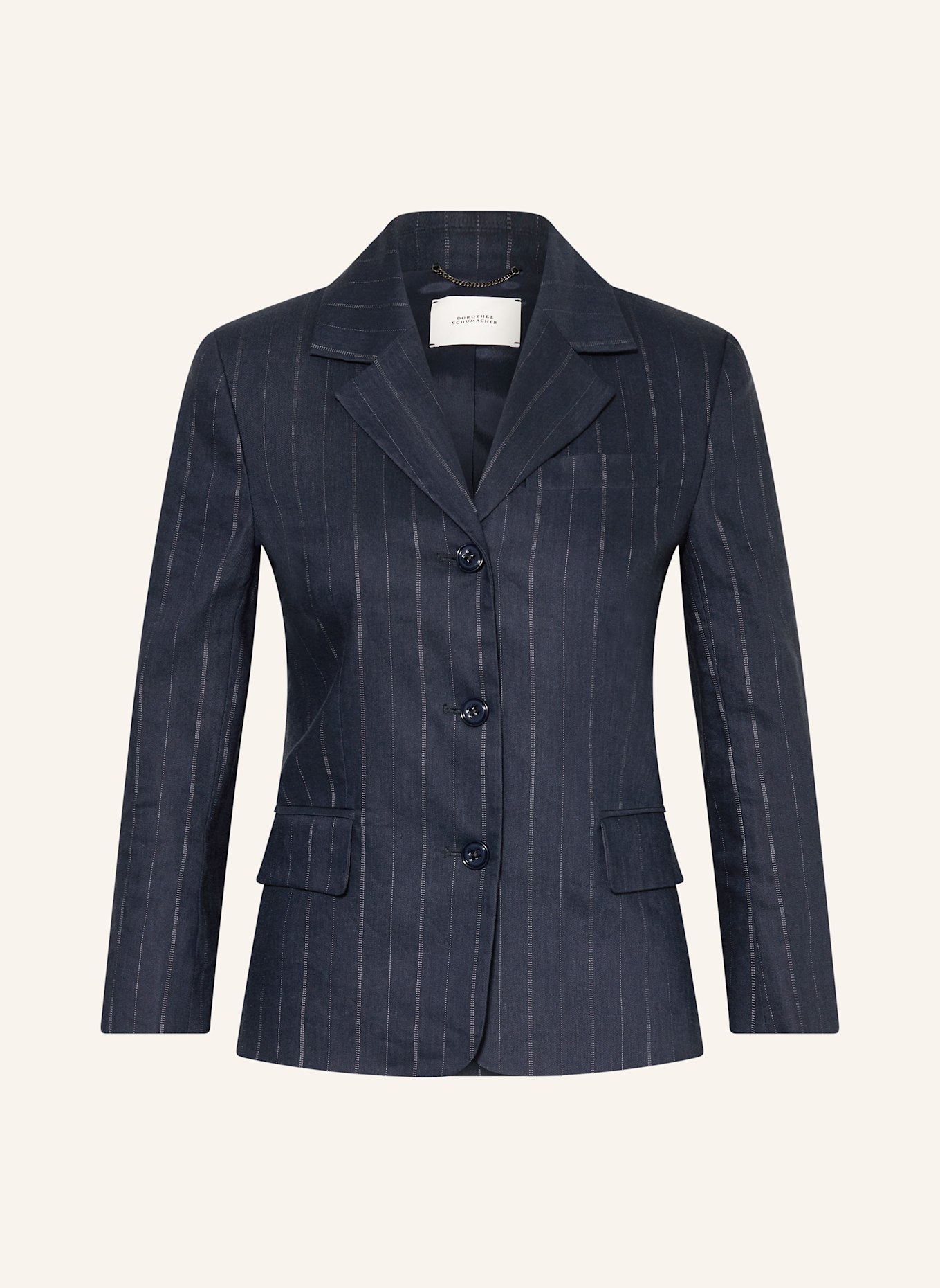 DOROTHEE SCHUMACHER Blazer MODERN SOPHISTICATION mit 3/4-Arm: DUNKELBLAU/ GRAU