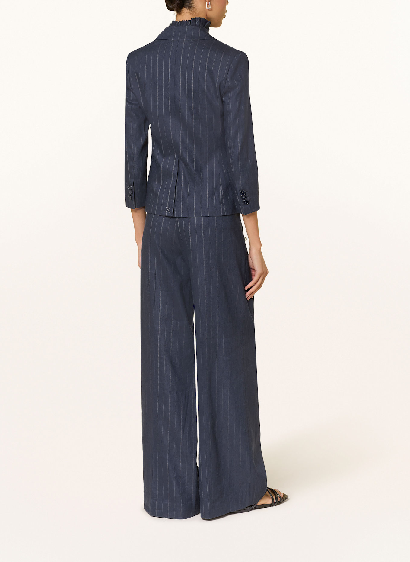 DOROTHEE SCHUMACHER Blazer MODERN SOPHISTICATION mit 3/4-Arm: DUNKELBLAU/ GRAU
