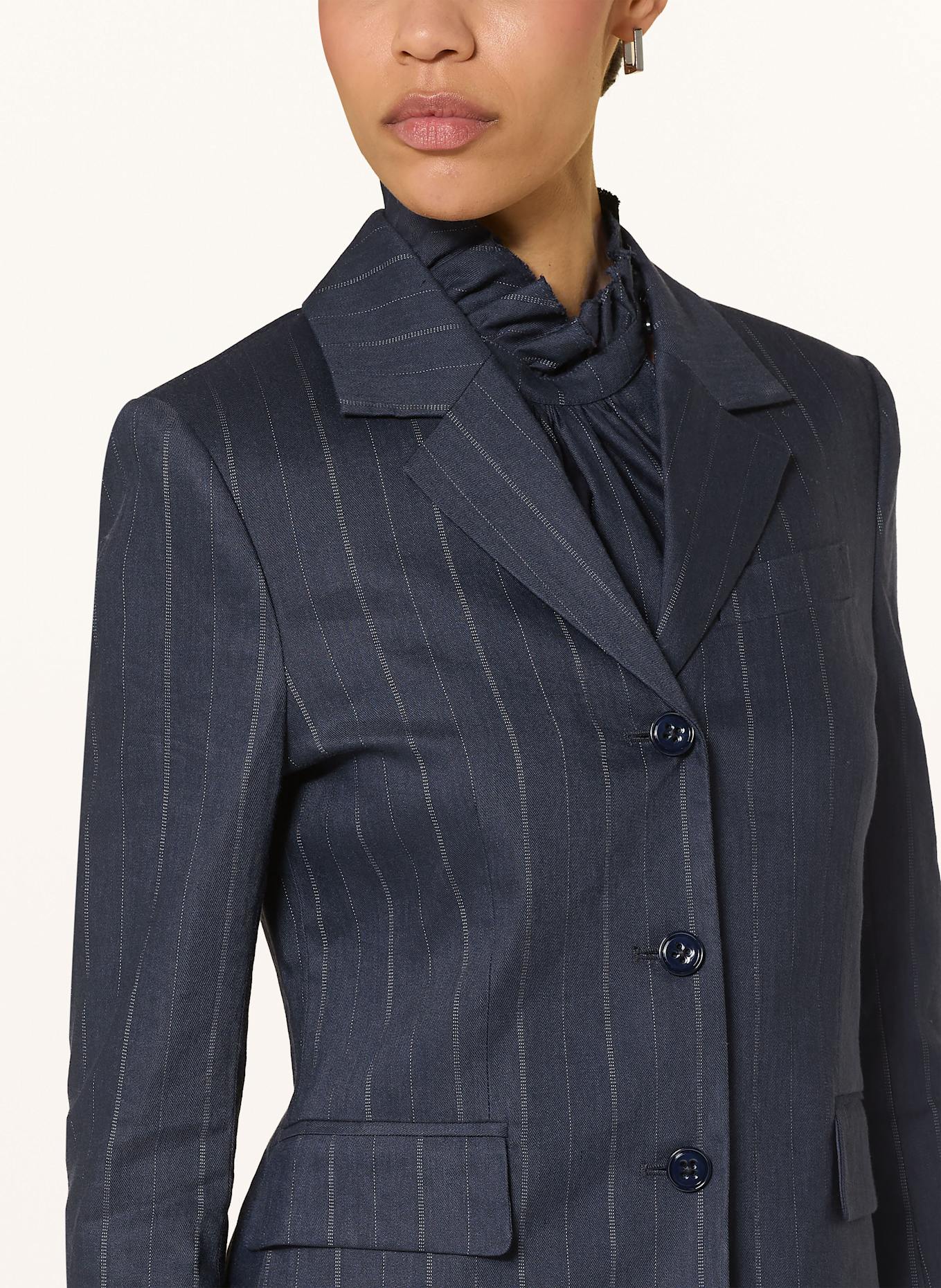 DOROTHEE SCHUMACHER Blazer MODERN SOPHISTICATION mit 3/4-Arm: DUNKELBLAU/ GRAU