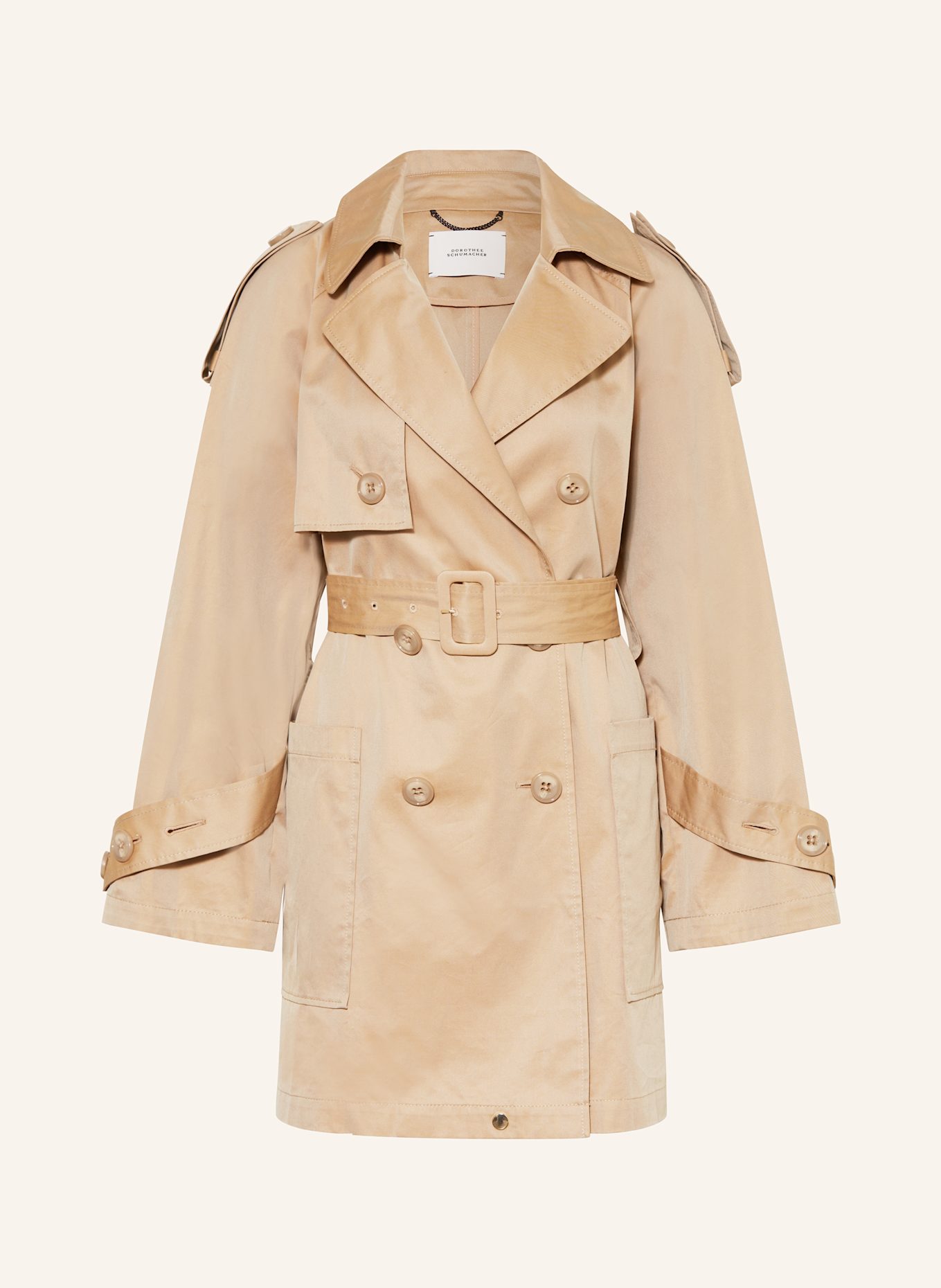 DOROTHEE SCHUMACHER Trenchcoat LUXURY LAYER: CAMEL