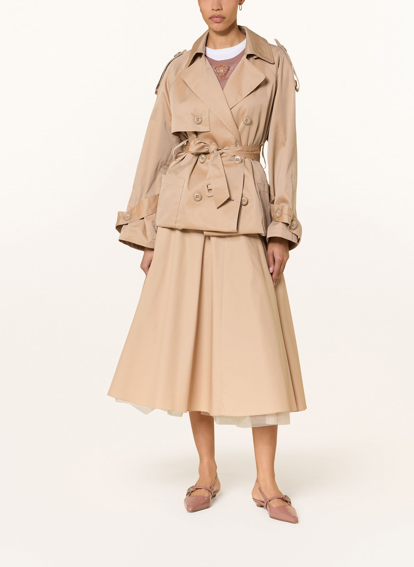 DOROTHEE SCHUMACHER Trenchcoat LUXURY LAYER: CAMEL