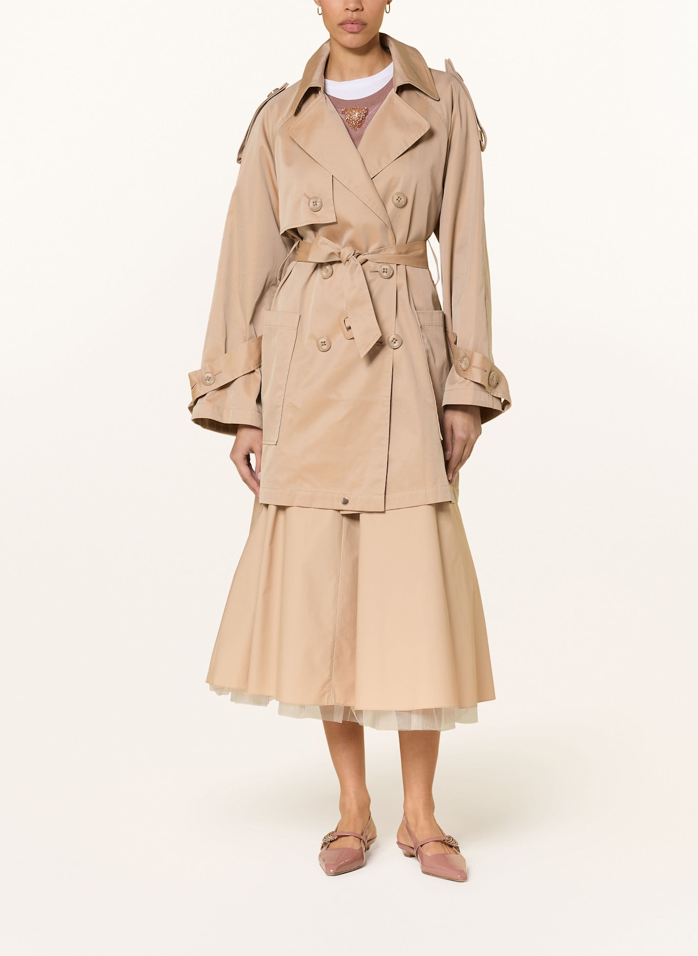 DOROTHEE SCHUMACHER Trenchcoat LUXURY LAYER: CAMEL