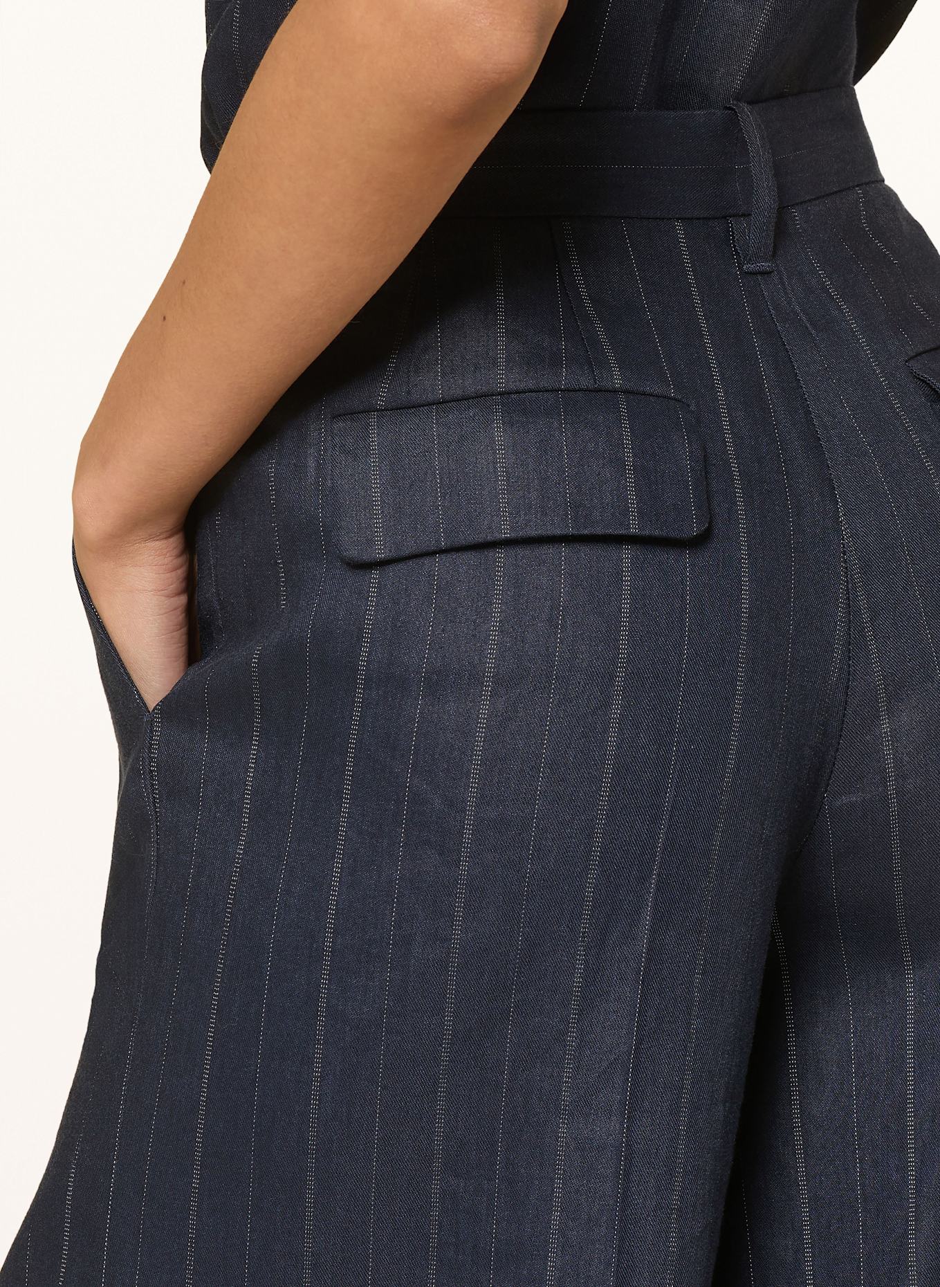DOROTHEE SCHUMACHER Marlenehose MODERN SOPHISTICATION mit Leinen: DUNKELBLAU/ GRAU