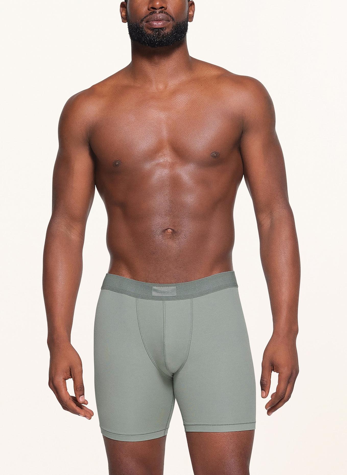 SKIMS 3er-Pack Boxershorts SKIMS COTTON: BLAU / HELLGRÜN / HELLGRAU