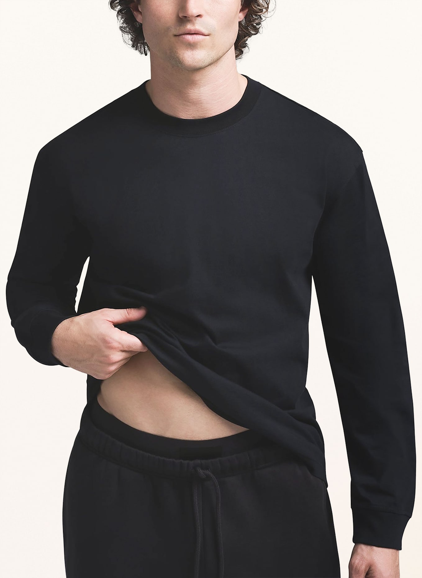 SKIMS Lounge-Shirt HEAVYWEIGHT COTTON: SCHWARZ