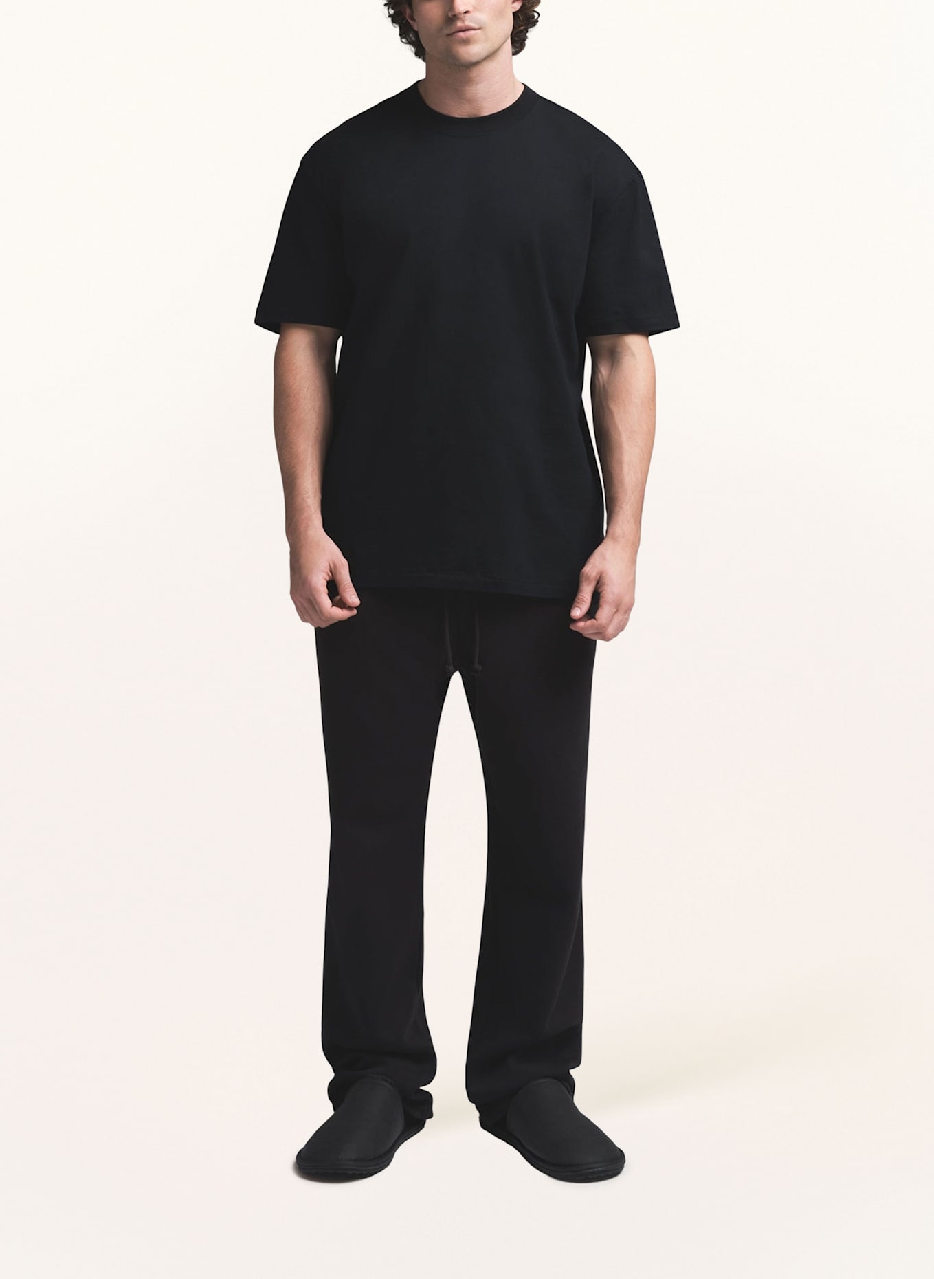 SKIMS Lounge-Shirt HEAVYWEIGHT COTTON: SCHWARZ