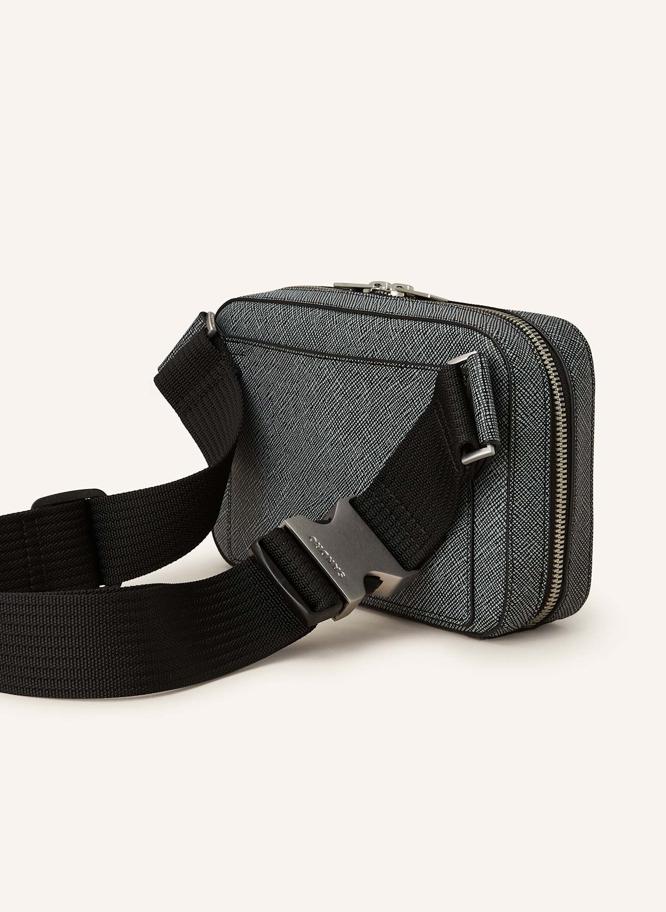 SANDRO Saffiano-Gürteltasche: DUNKELGRAU
