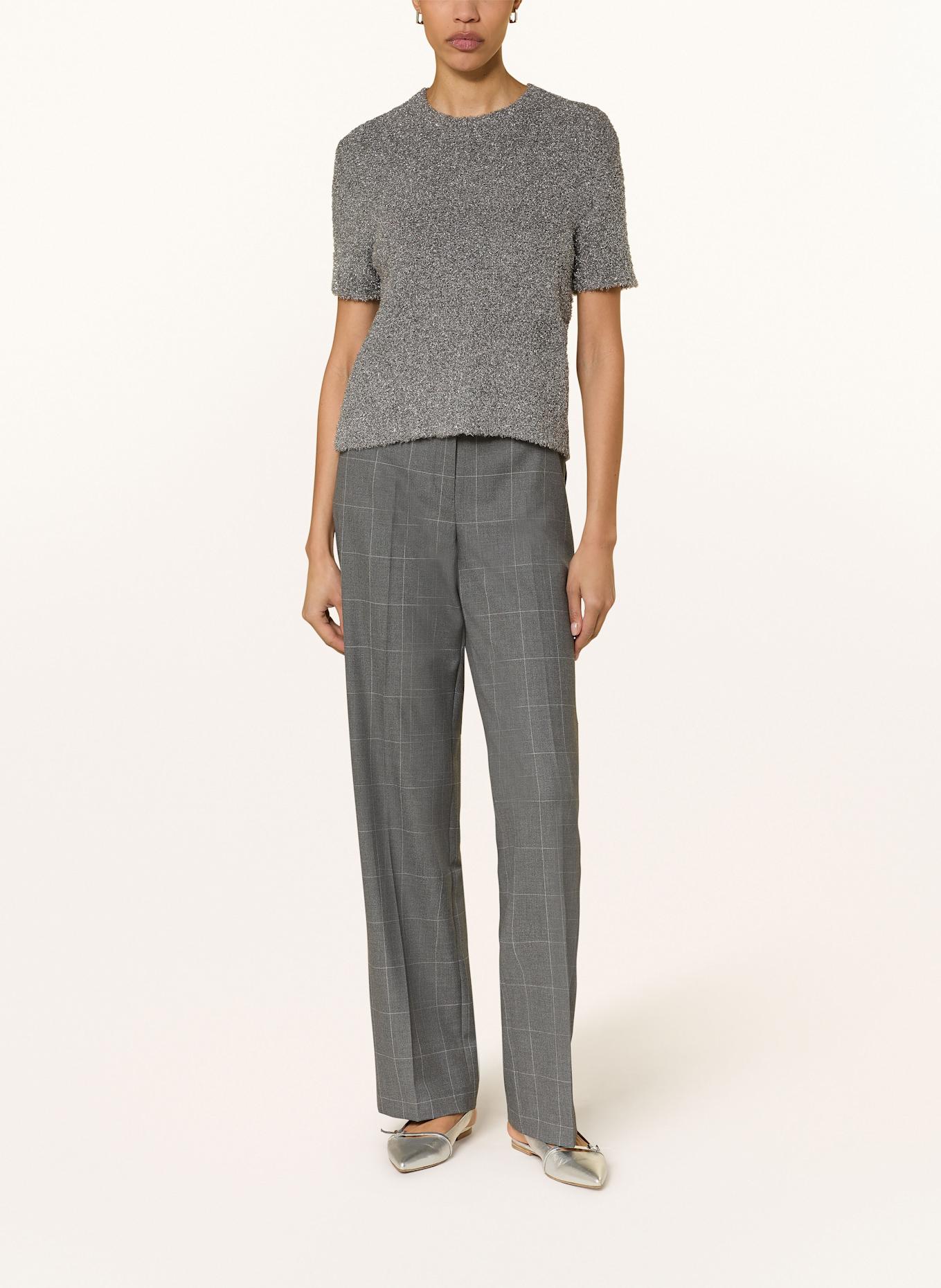RIANI Strick-Shirt mit Glitzergarn: GRAU/ SILBER