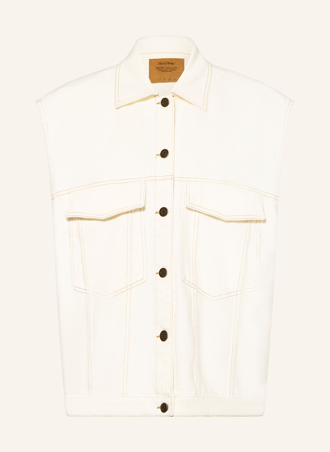 American Vintage Jeansweste: WEISS