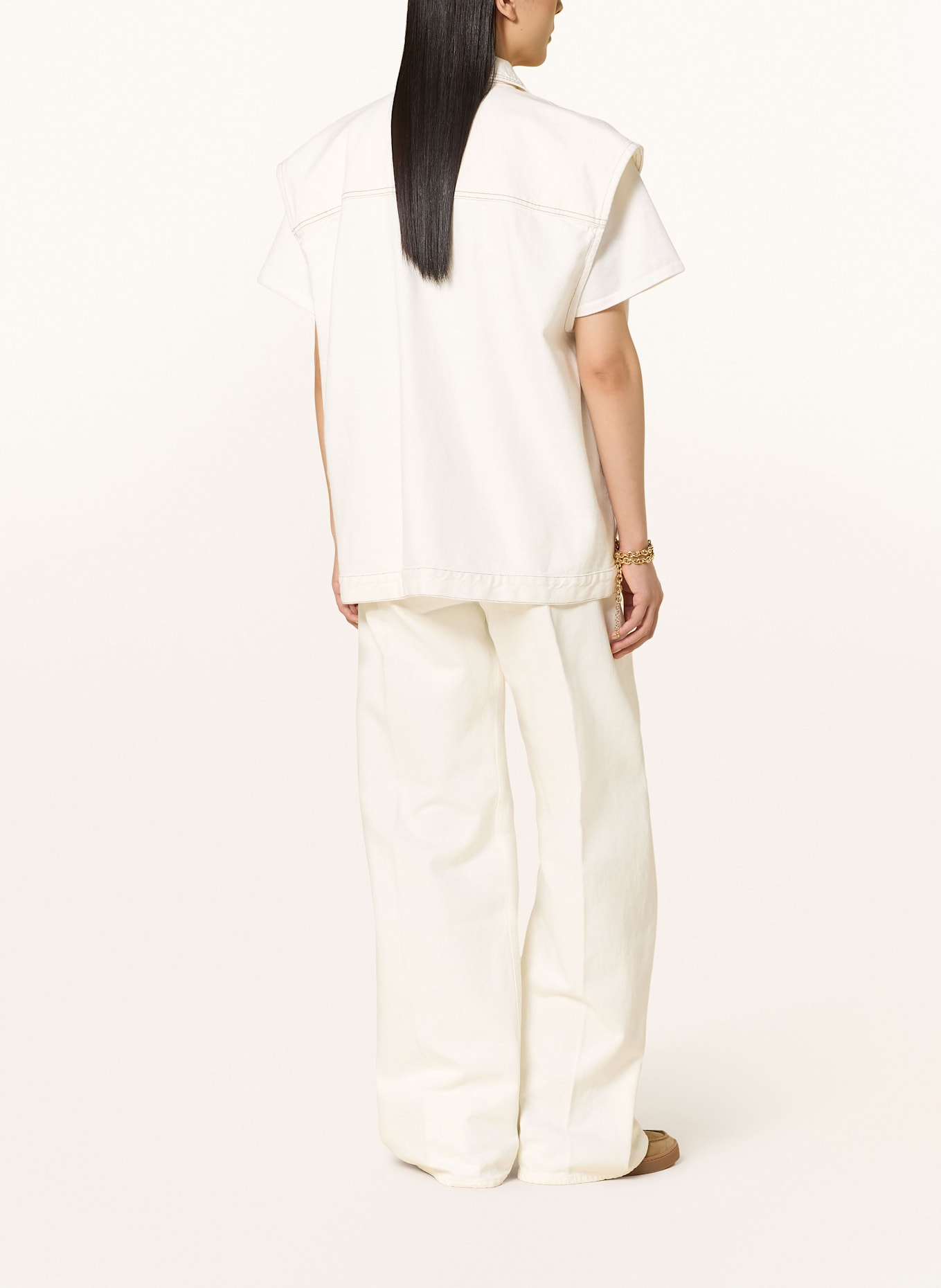 American Vintage Jeansweste: WEISS