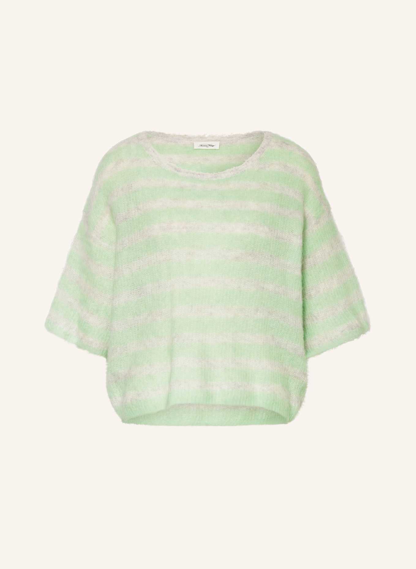 American Vintage Strickshirt NENYBAY: HELLGRÜN/ HELLGRAU