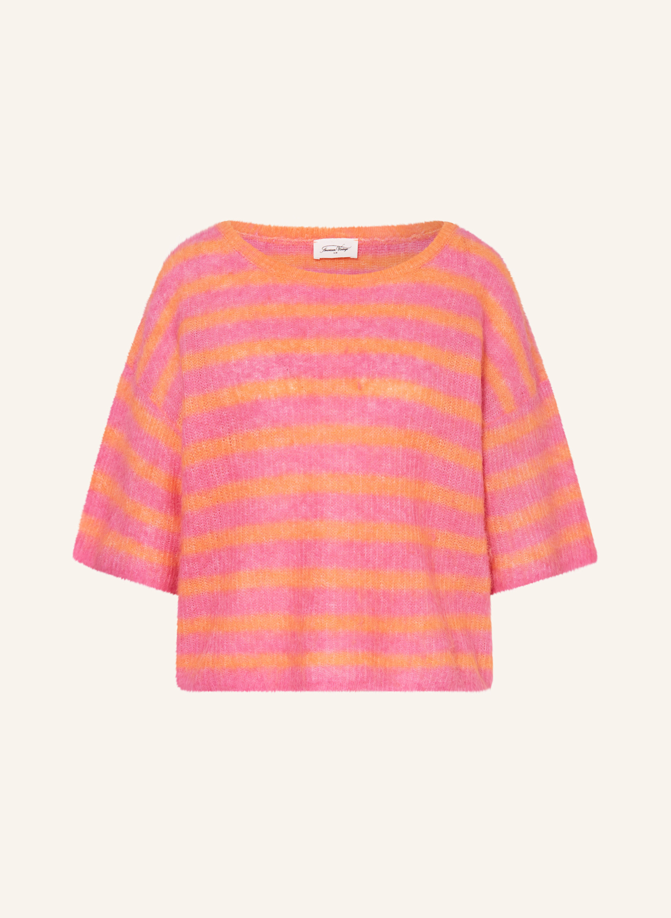 American Vintage Strickshirt NENYBAY: ORANGE/ PINK