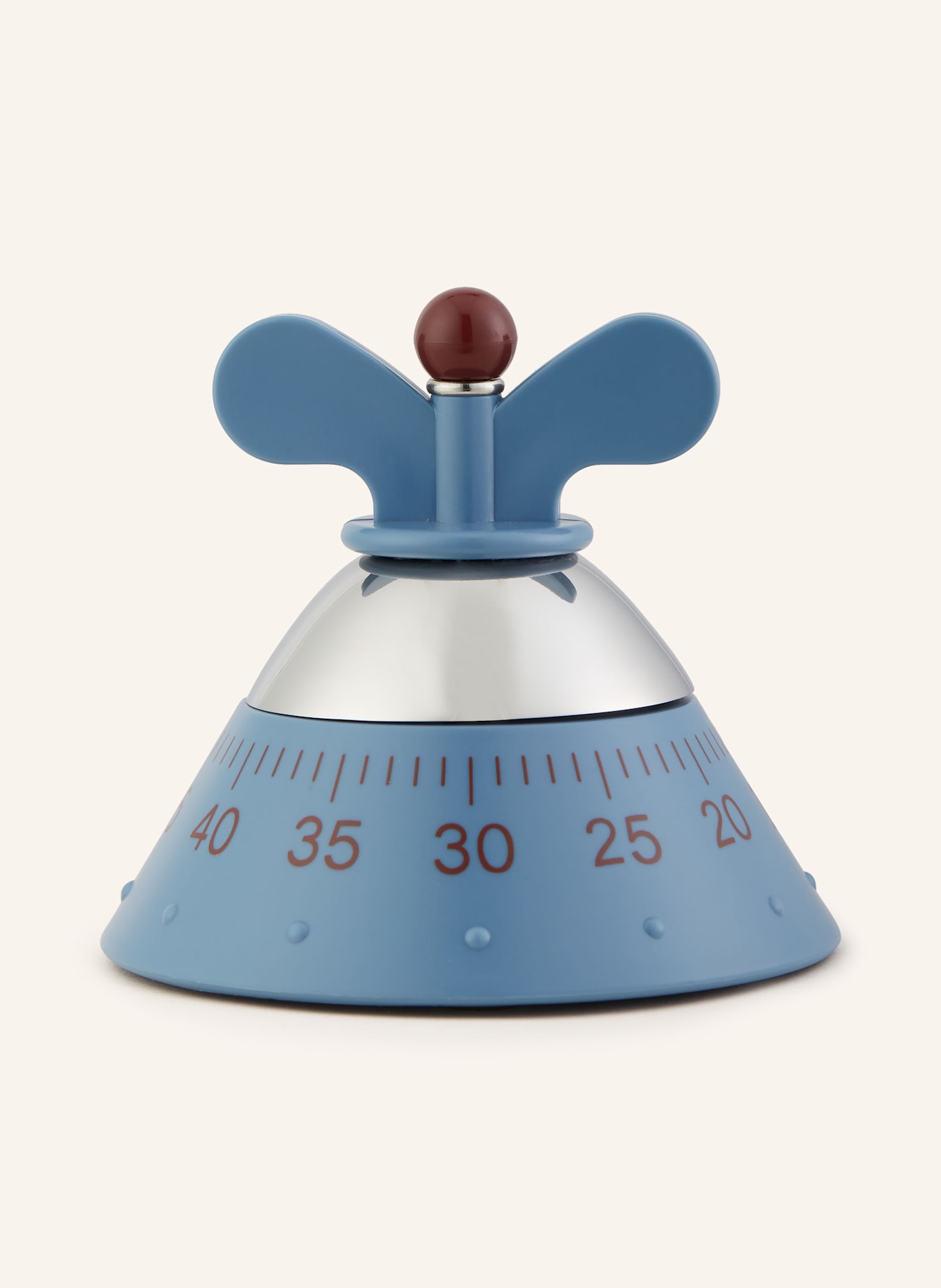 ALESSI Küchenuhr: BLAUGRAU / SILBER