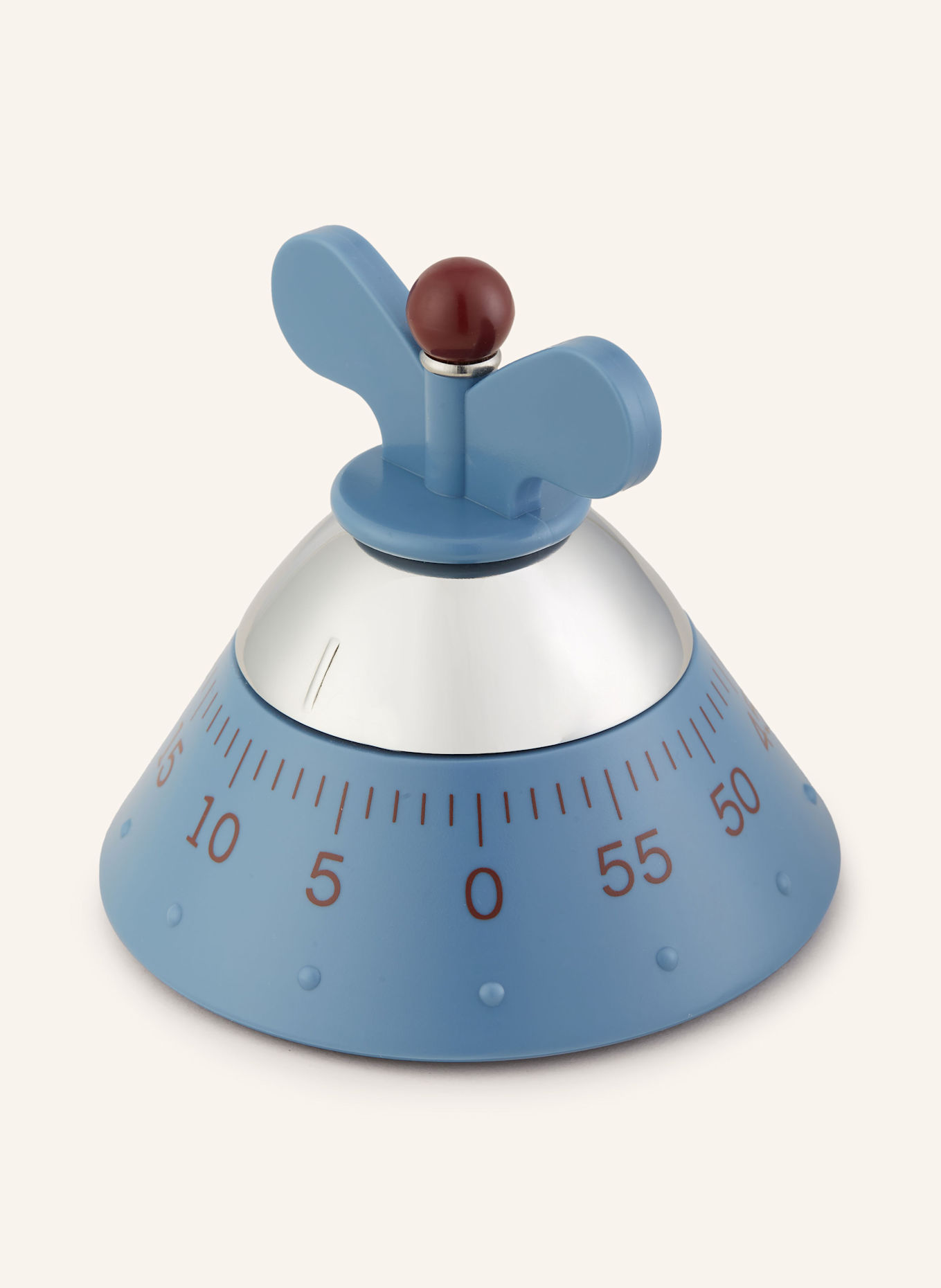 ALESSI Küchenuhr: BLAUGRAU / SILBER