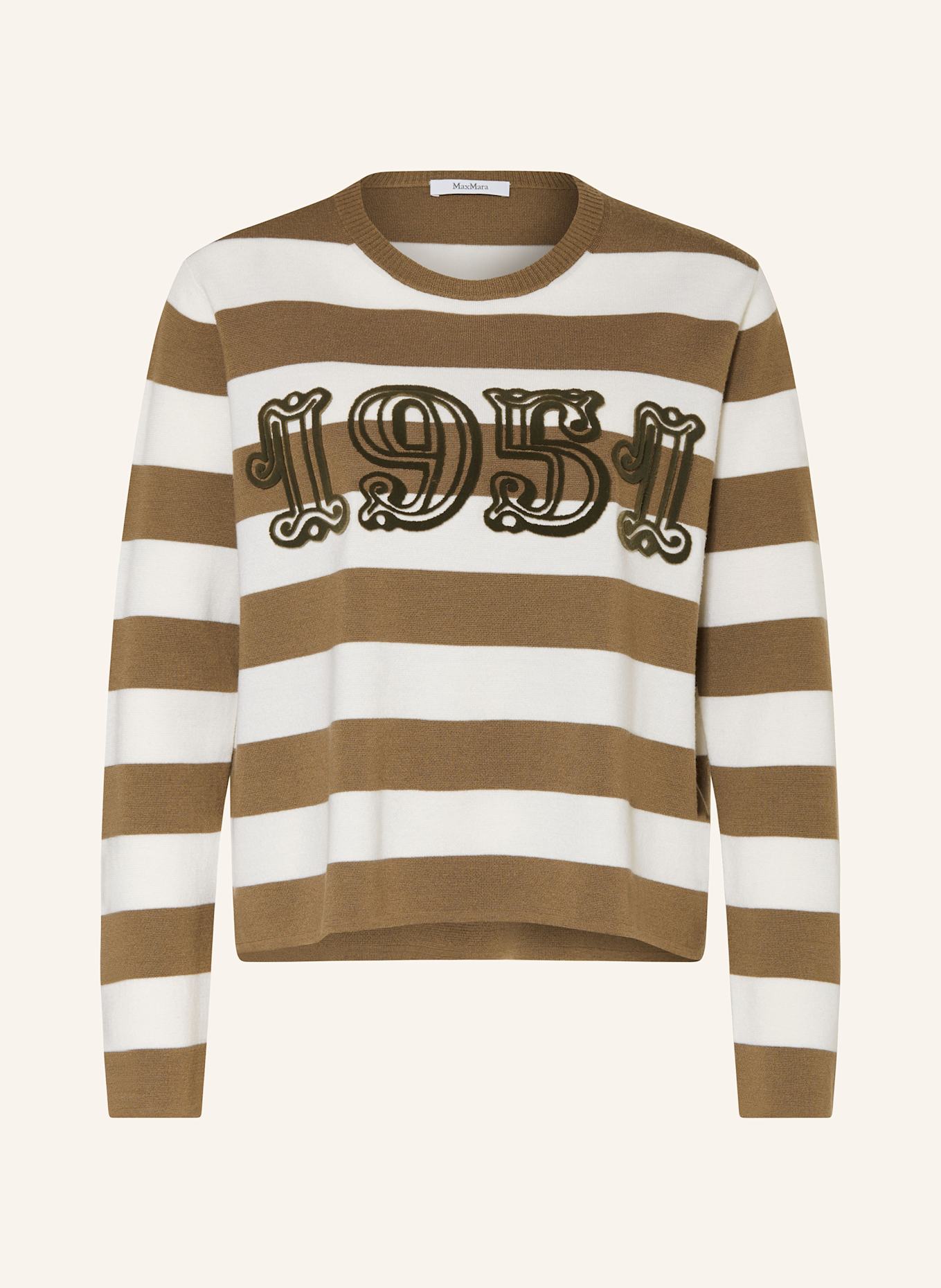 Max Mara Pullover VITERBO: ECRU / BRAUN