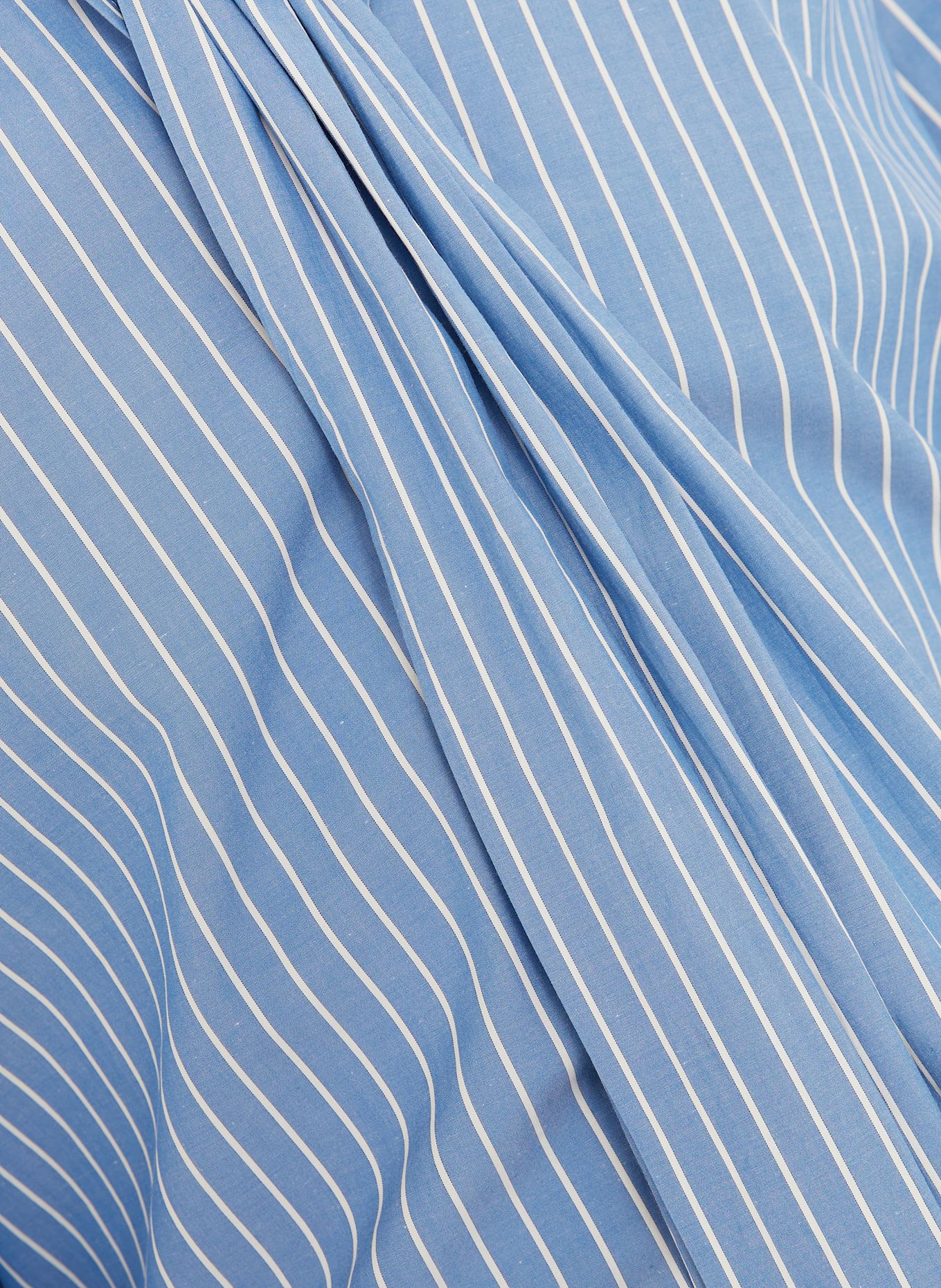 Max Mara Blusenshirt DISCO mit Schluppe: BLAU / WEISS