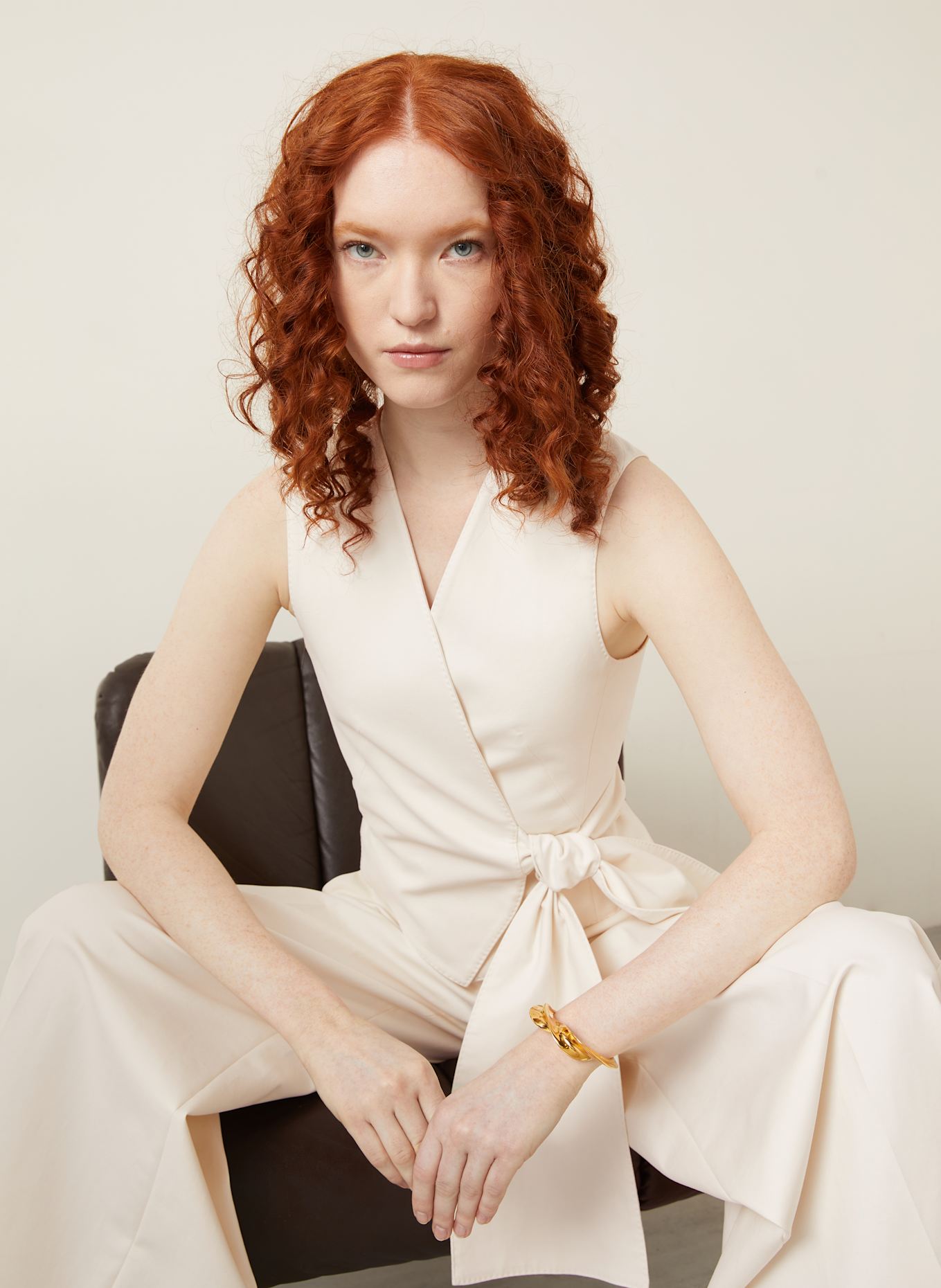 Max Mara Wickelweste ZAMPA: ECRU