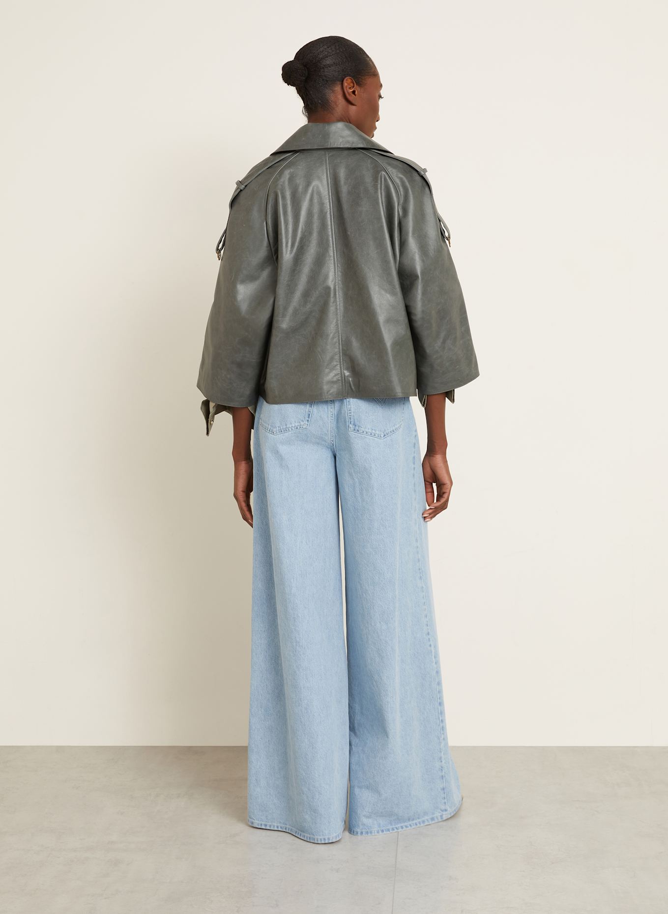 Max Mara Lederjacke TENACE: DUNKELGRÜN