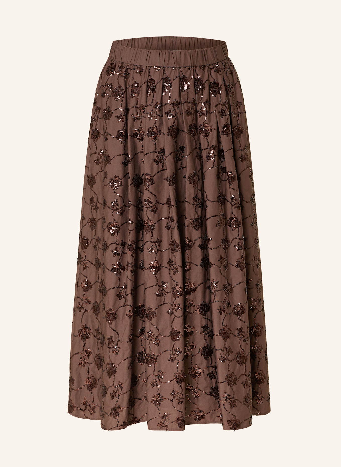 WEEKEND Max Mara Rock TEMPRA mit Pailletten: DUNKELBRAUN