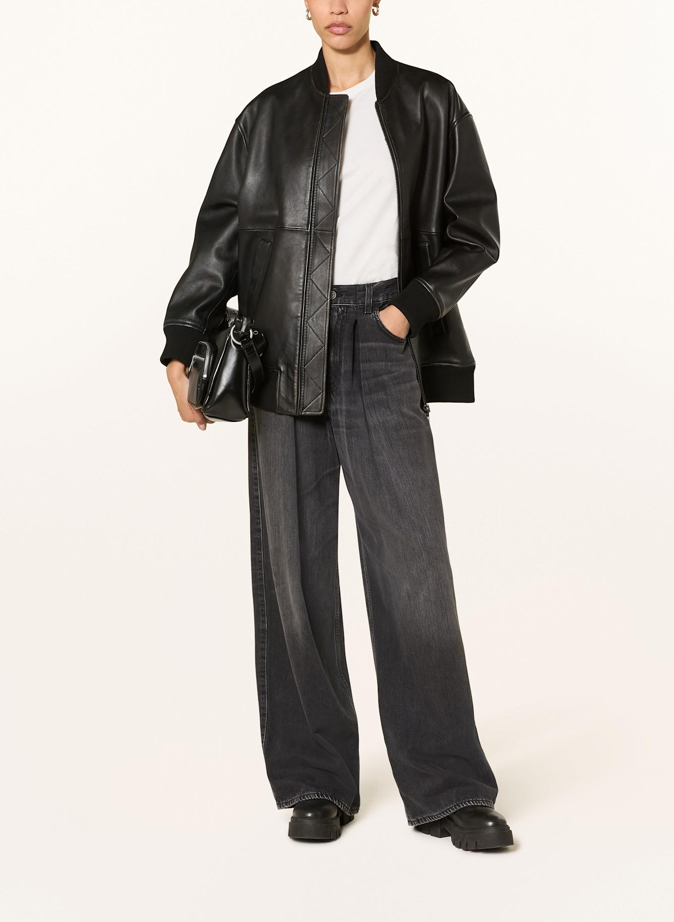 WEEKEND Max Mara Lederjacke TATTICO: SCHWARZ