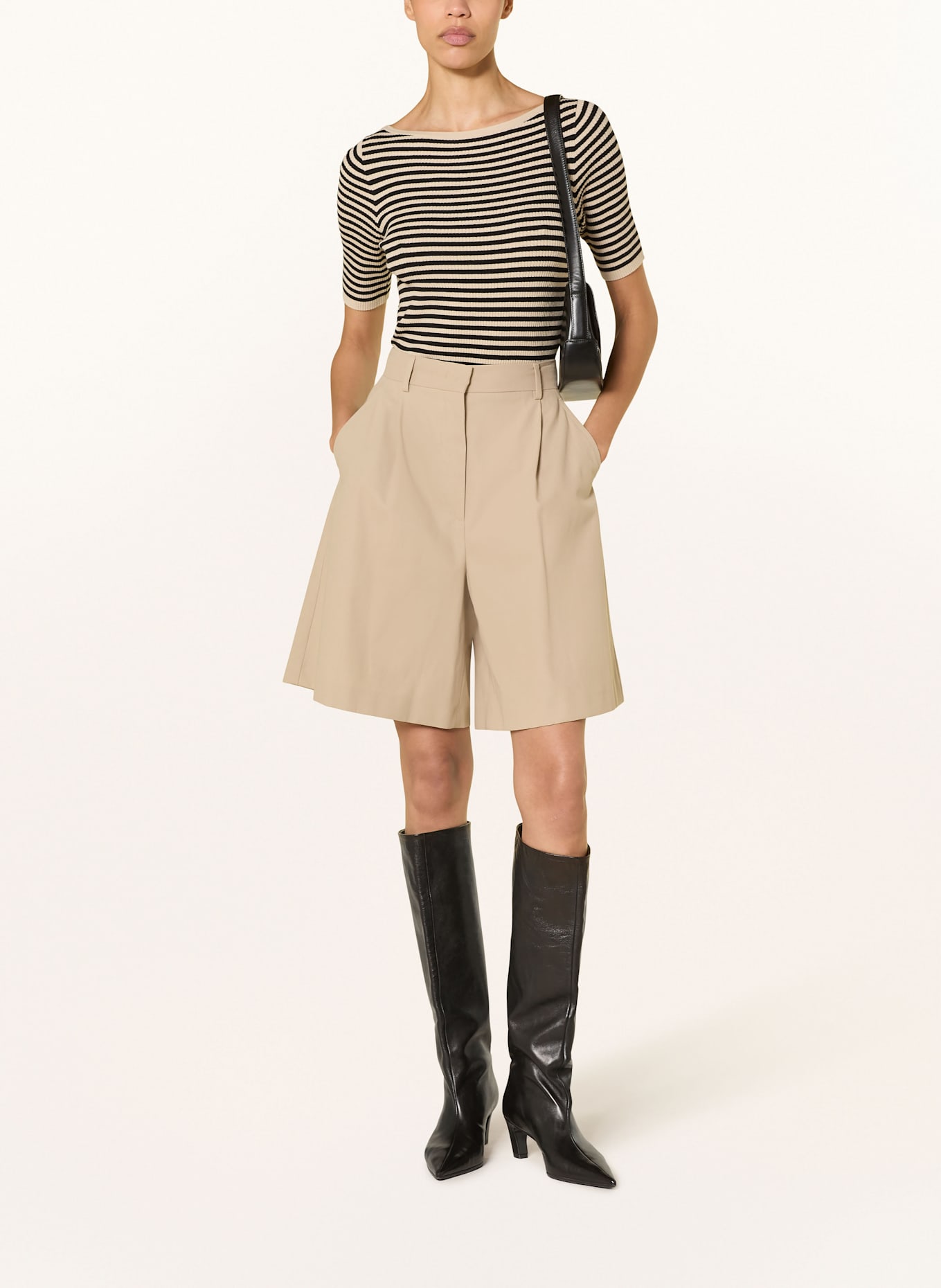 WEEKEND Max Mara T-Shirt WASER: BEIGE / SCHWARZ