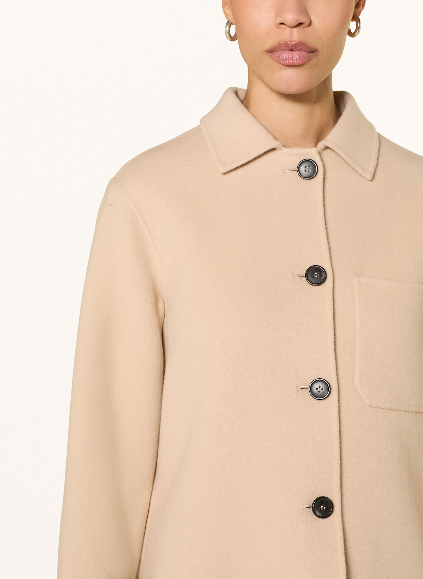 ジャケット Weekend Max Mara NORDICA - Shirt jacket in wool Wool shirt jacket, ivory | Weekend Max Mara