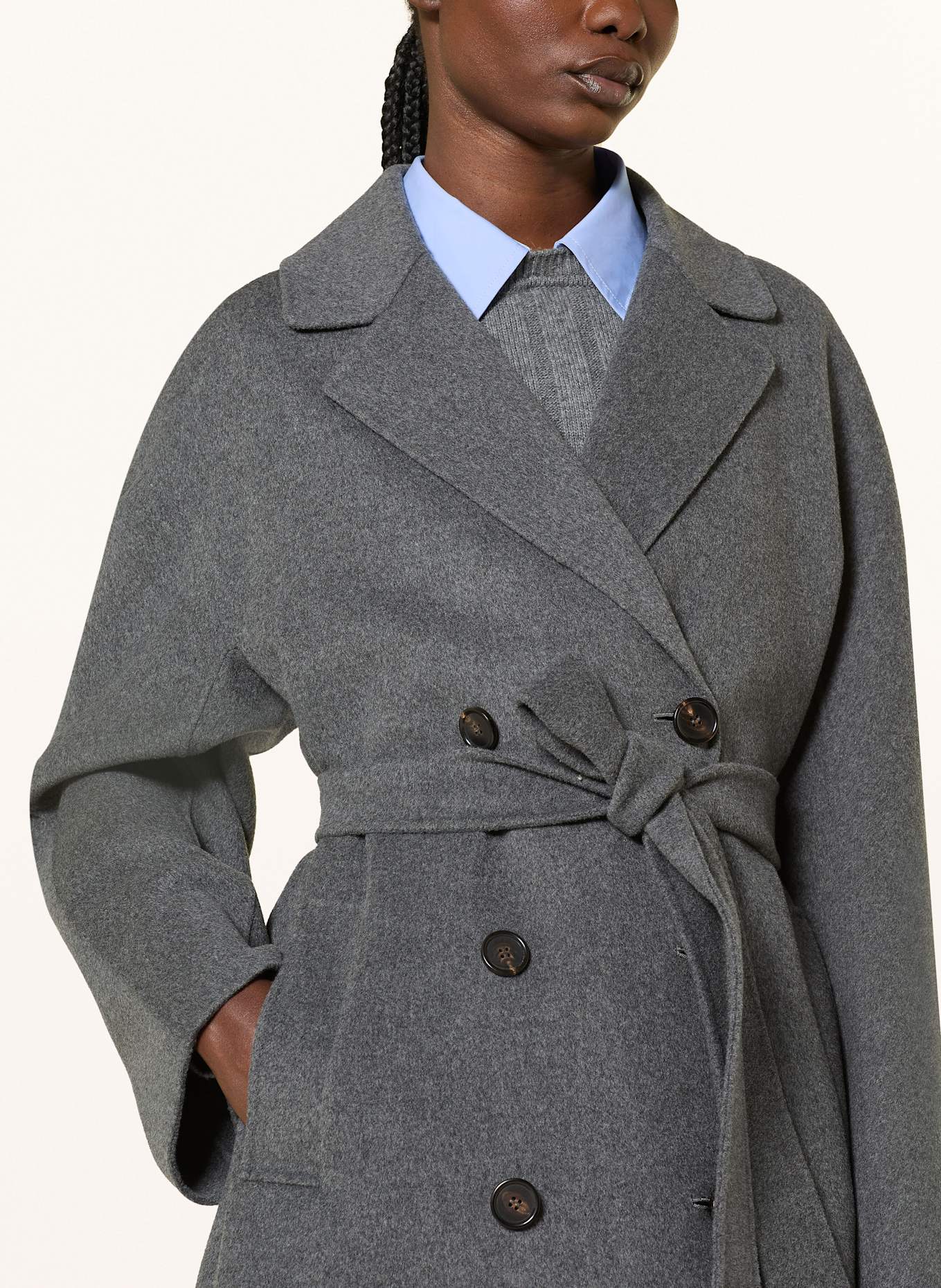 S Max Mara Caban coat PAUL in dark gray