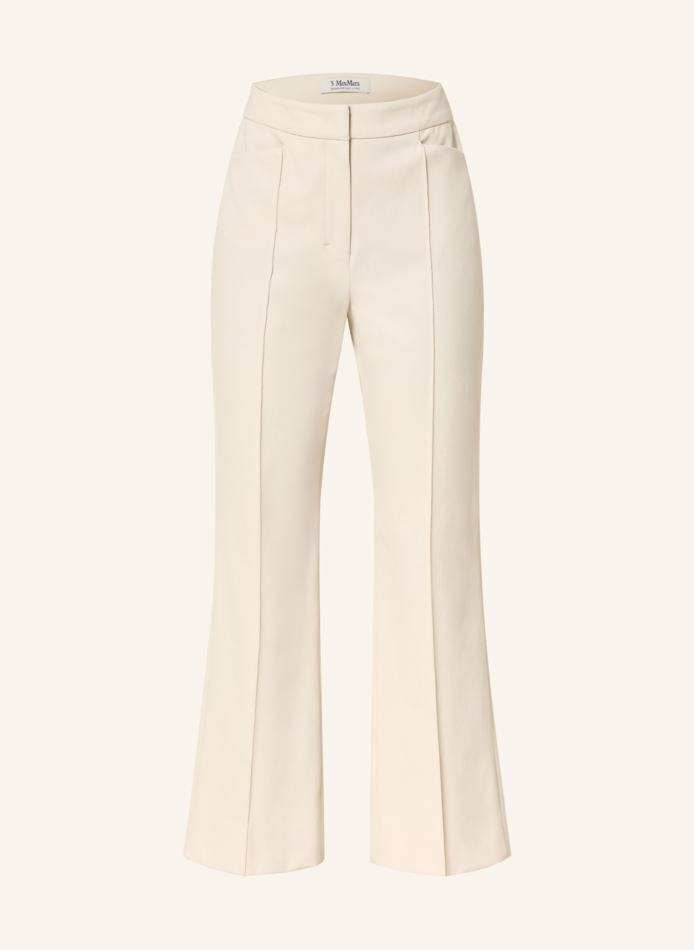 S Max Mara zAFFIRO 7/8 trousers: CREAM