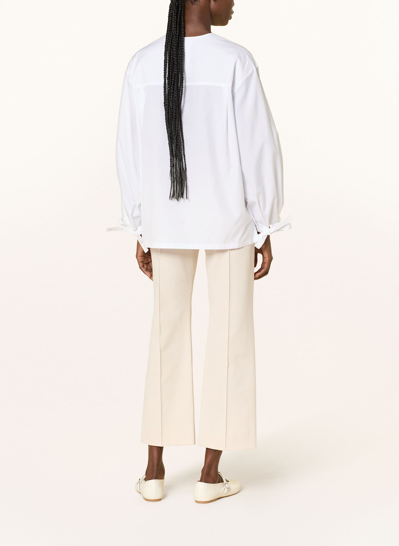 S Max Mara zAFFIRO 7/8 trousers: CREAM