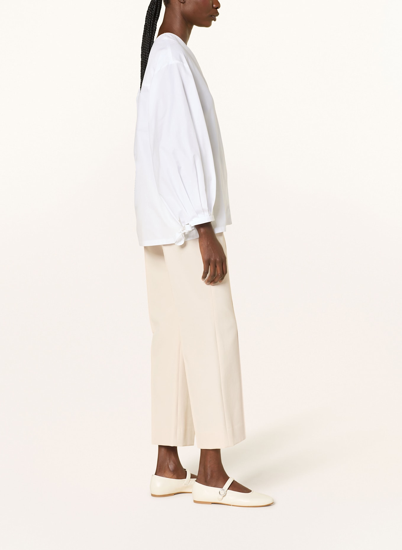 S Max Mara zAFFIRO 7/8 trousers: CREAM