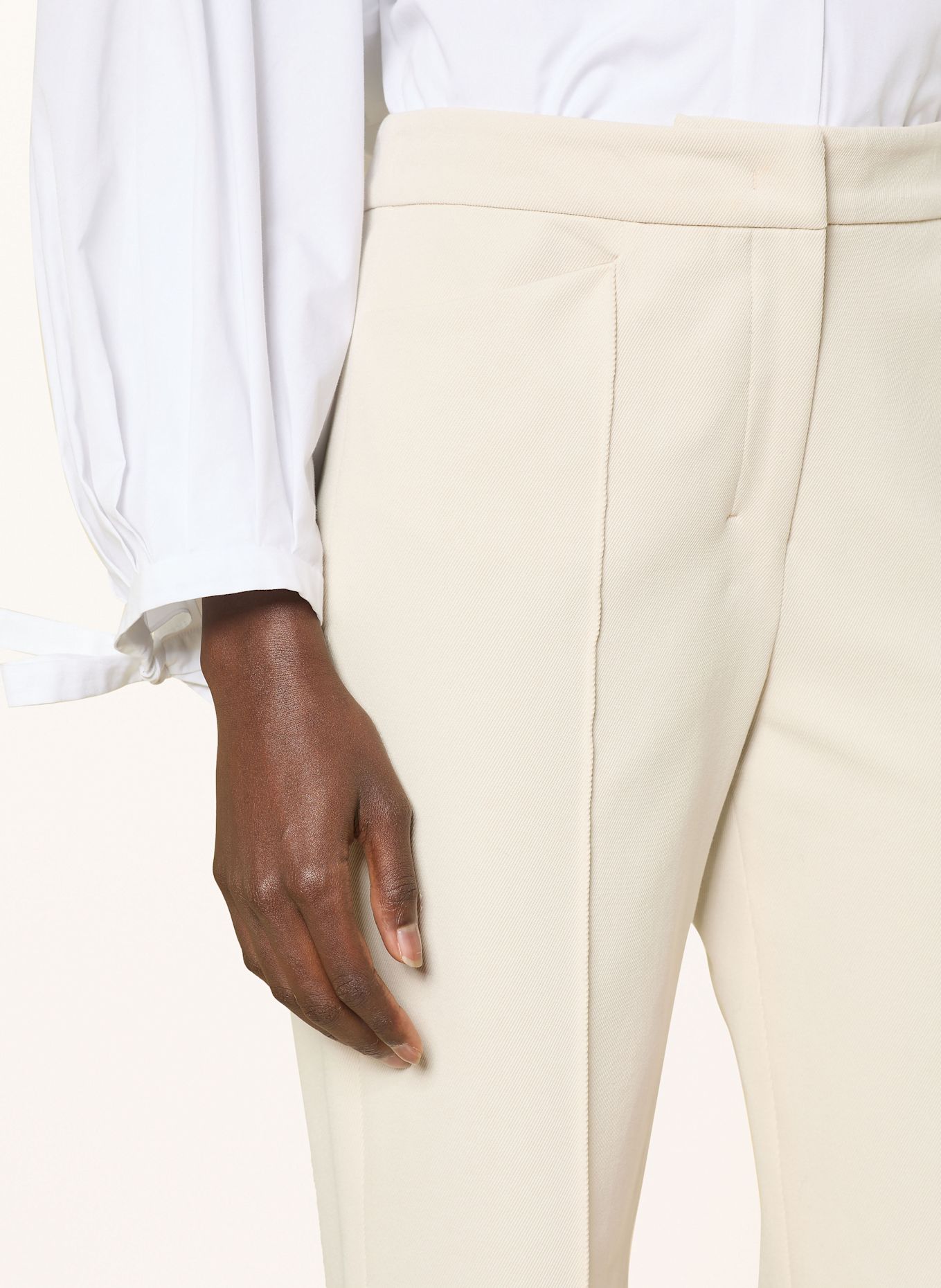 S Max Mara zAFFIRO 7/8 trousers: CREAM