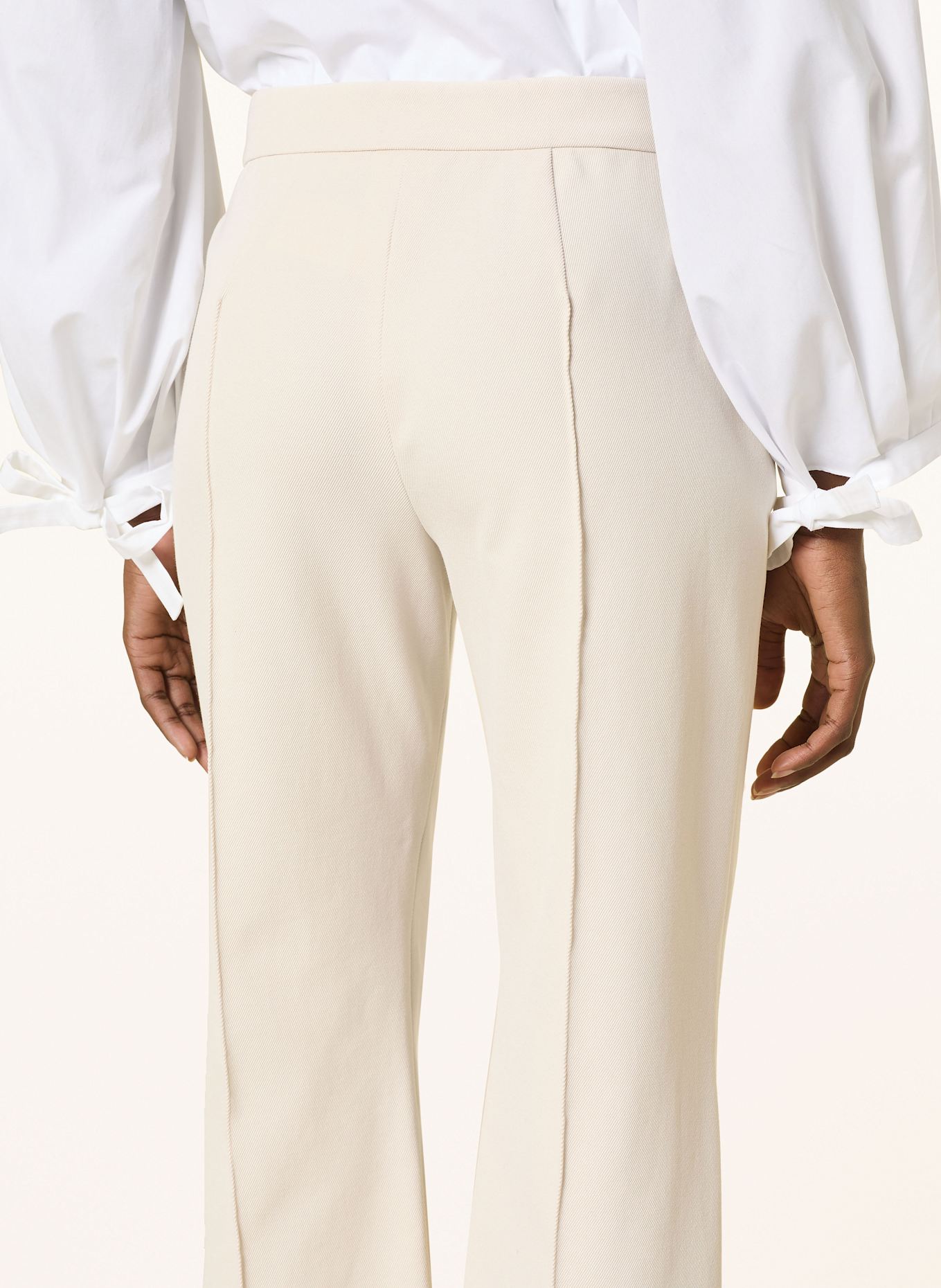 S Max Mara zAFFIRO 7/8 trousers: CREAM