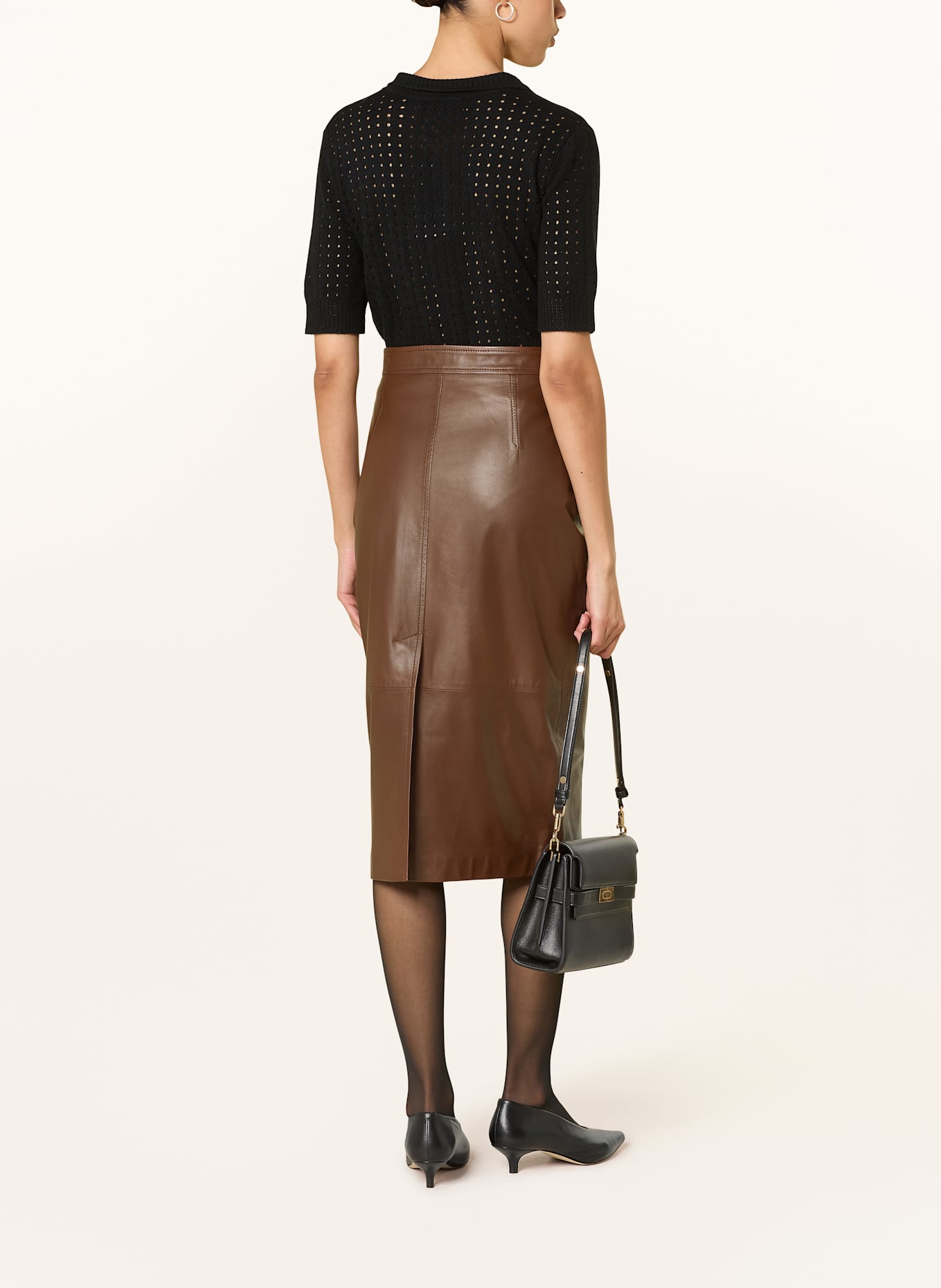 Max Mara STUDIO Lederrock TAIGA: BRAUN