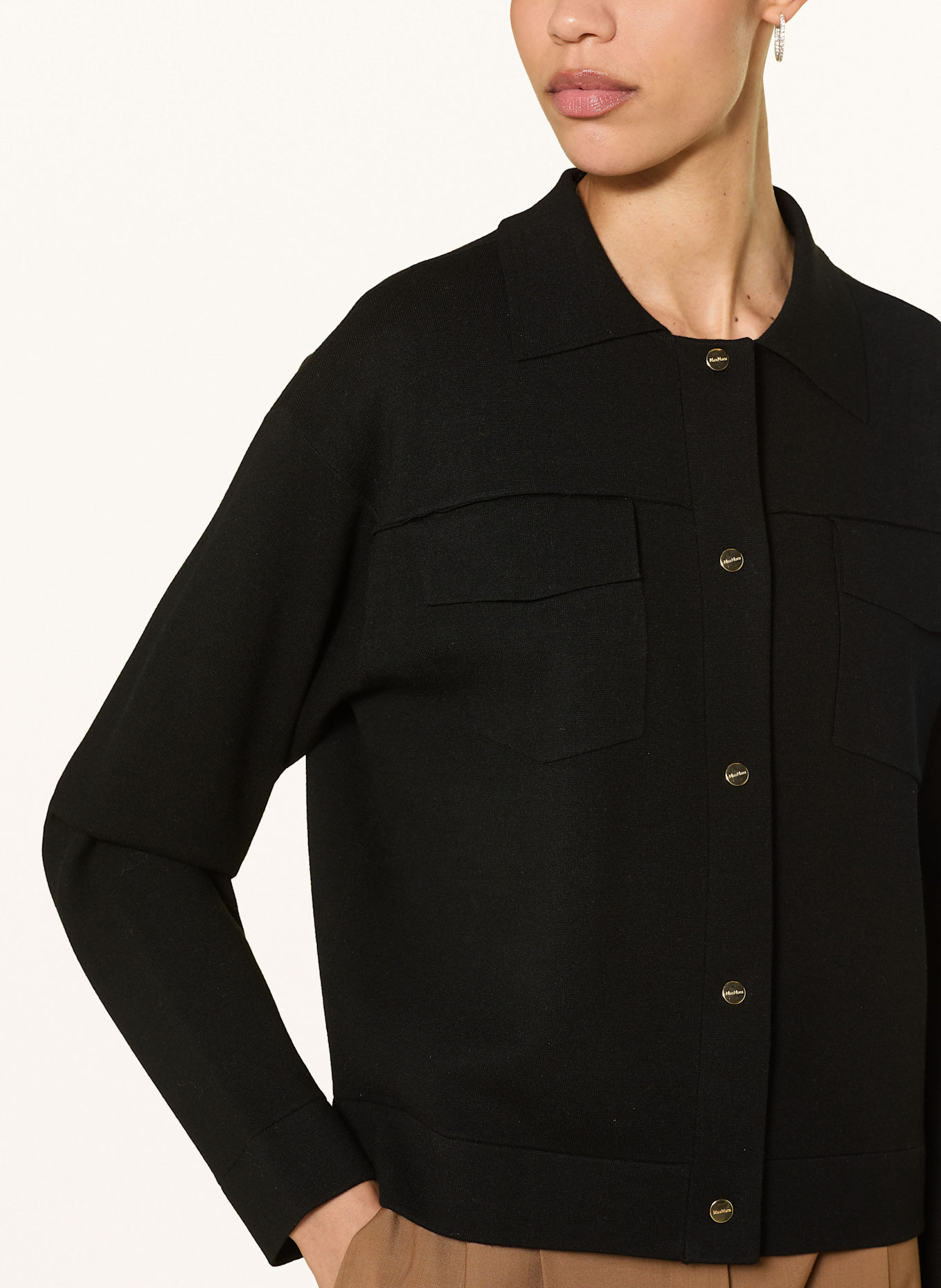 Max Mara STUDIO Strickjacke ZUM: SCHWARZ