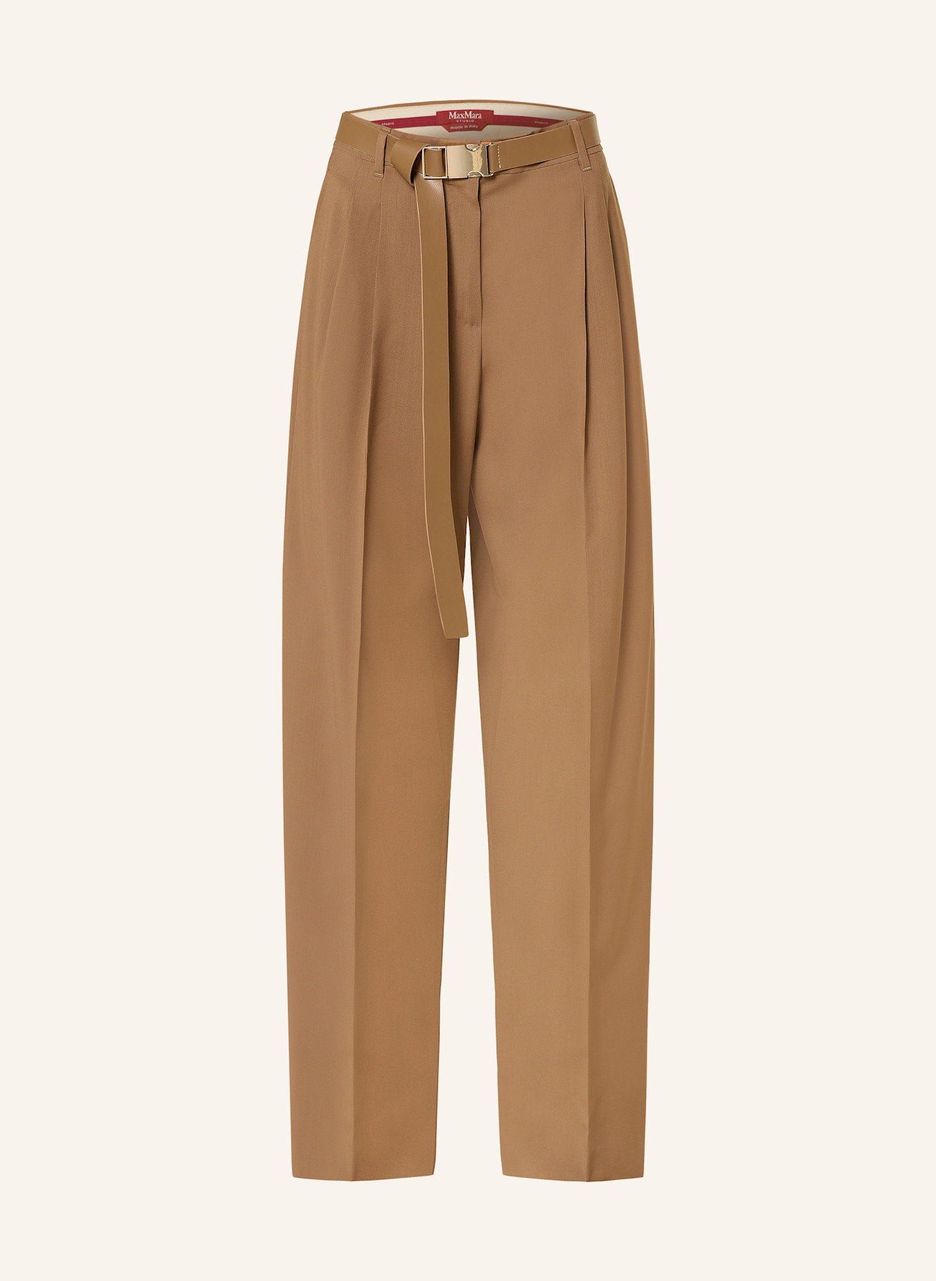 Max Mara STUDIO Spodnie marlena BERGAMO: BRĄZOWY