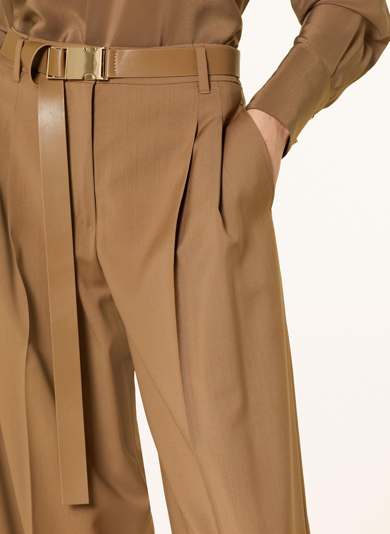 Max Mara STUDIO Spodnie marlena BERGAMO: BRĄZOWY